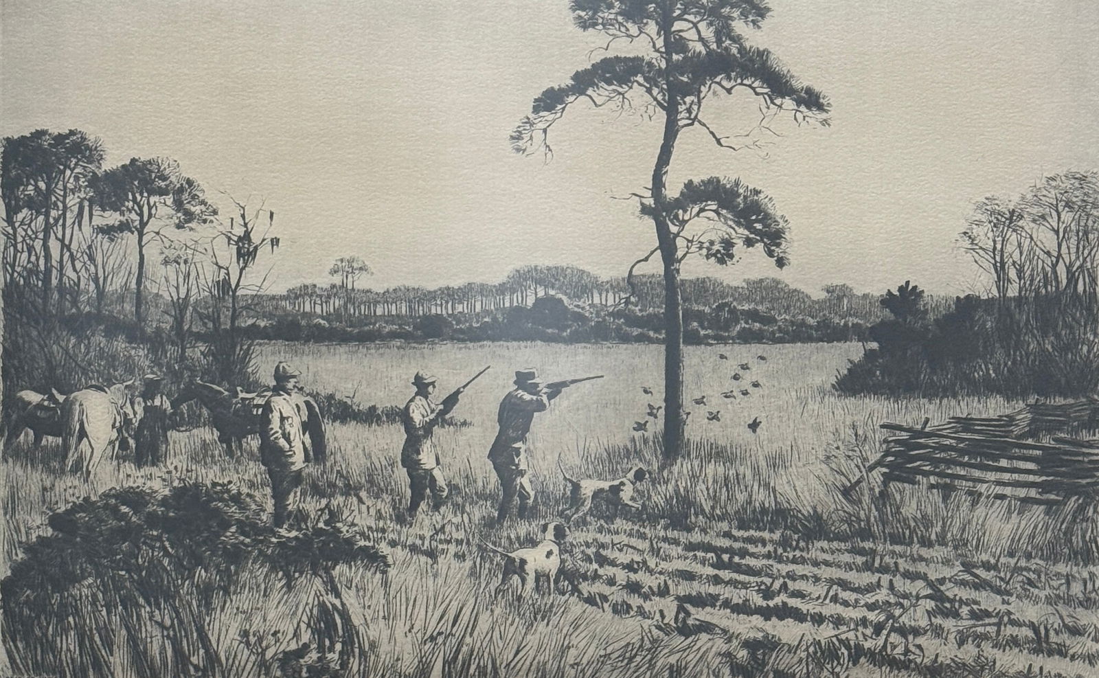Aiden Lassell Ripley (1896 - 1969) "Quail Shooting" (1 of 4)