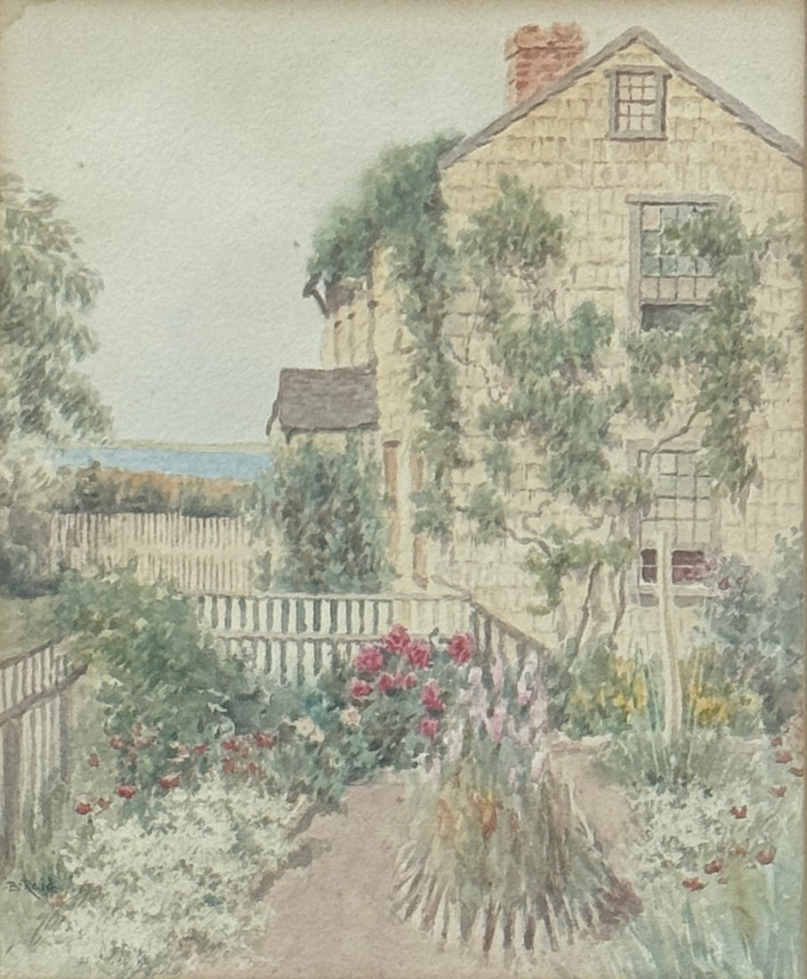 Jane Brewster Reid (1862 - 1966) American: Jane Brewster Reid (1862 - 1966) Watercolor on paper, signed lower left, measures inches w/frame. Artist Bio - A resident of Rochester, New York, Jane Reid was a landscape painter who spent time durin