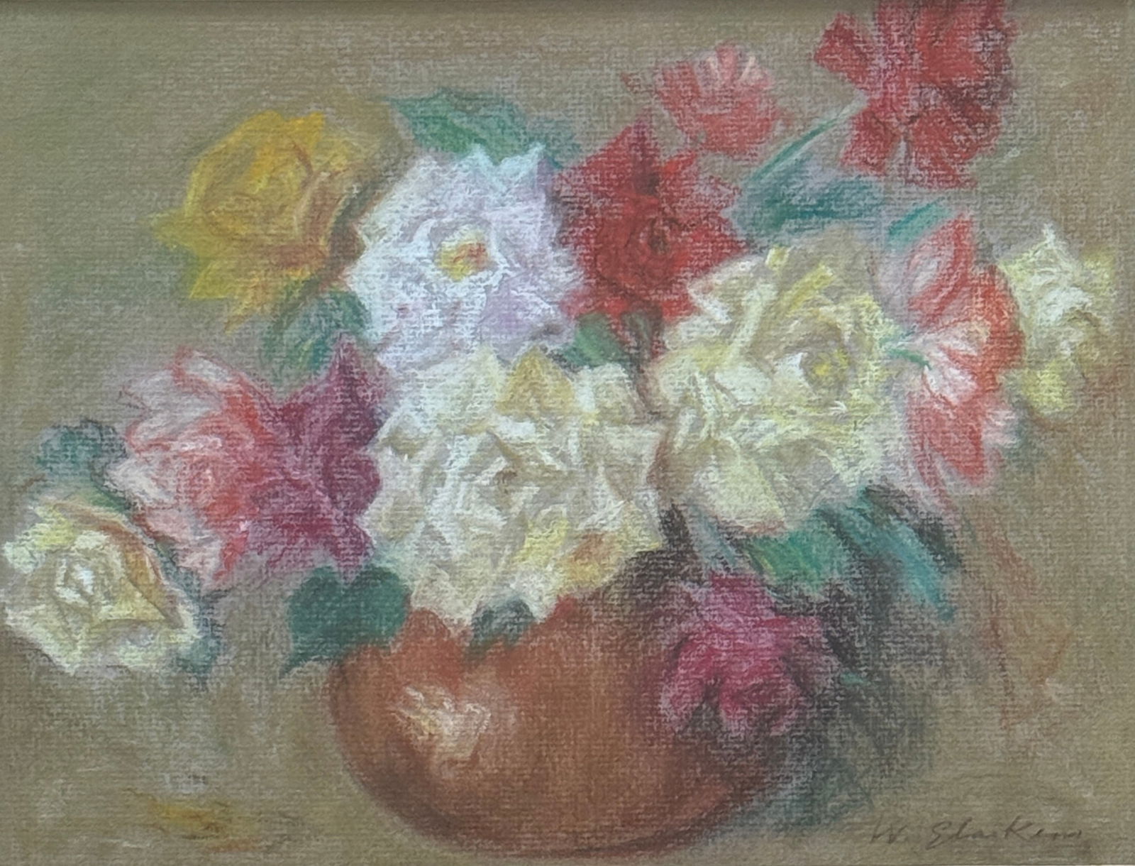 William James Glackens (1870 - 1938) Still Life: William James Glackens (1870 - 1938) Still Life, pastel, signed lower right, measures 7 x 9.5 and 16.5 x 18.5 inches w/frame. Born in Philadelphia, William Glackens became an Impressionist painter who