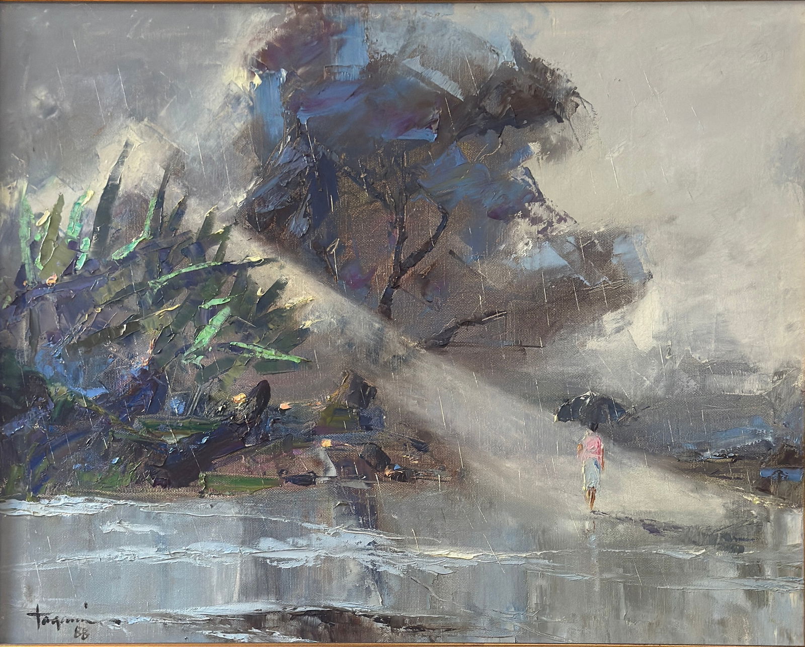 Hiroshi Tagami (1929 - 2014) "Rain" (1 of 4)