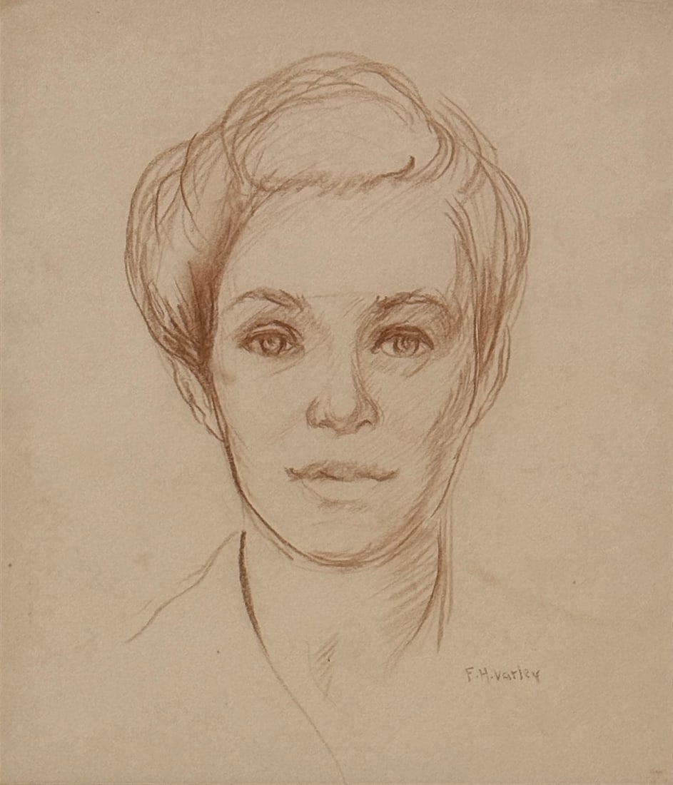 Frederick Horsman Varley (1881 - 1969) Canada/United Kingdom: Frederick Horsman Varley (1881 - 1969) pencil on paper, signed lower right, measures 13.5 x 11 and 19 x 16 inches w/frame.