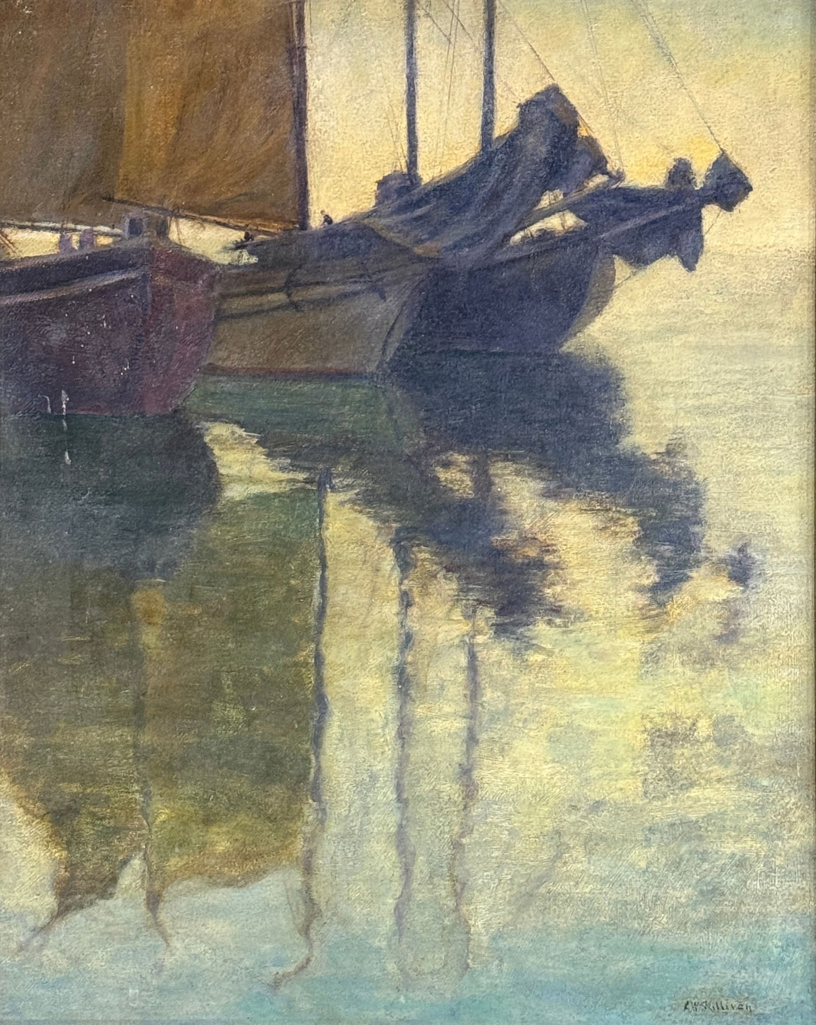 American School (20th Century) Signed E. Sullivan? (1 of 4)