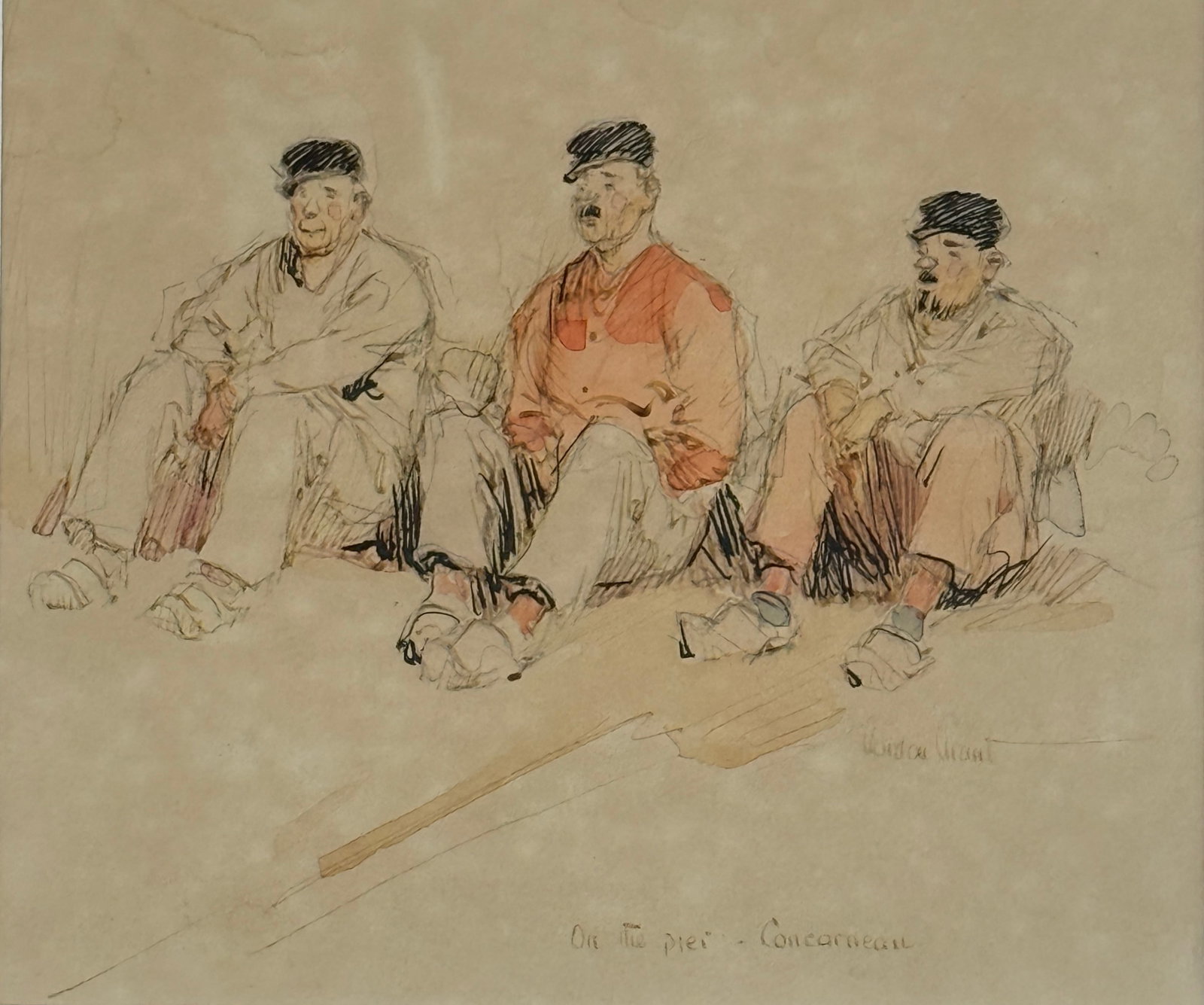 Gordon Hope Grant (1875-1962) "On the Pier" (1 of 3)