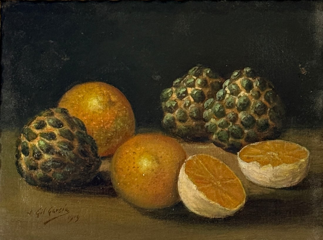 Juan Gil Garcia (1879 - 1932) Spain: Juan Gil Garcia (1879 - 1932) Oil on board, signed lower left, measures . Juan Gil Garcia was born in 1879 in Madrid, Spain. He emigrated to Cuba in 1899. While he studied art as a young man in Spain 