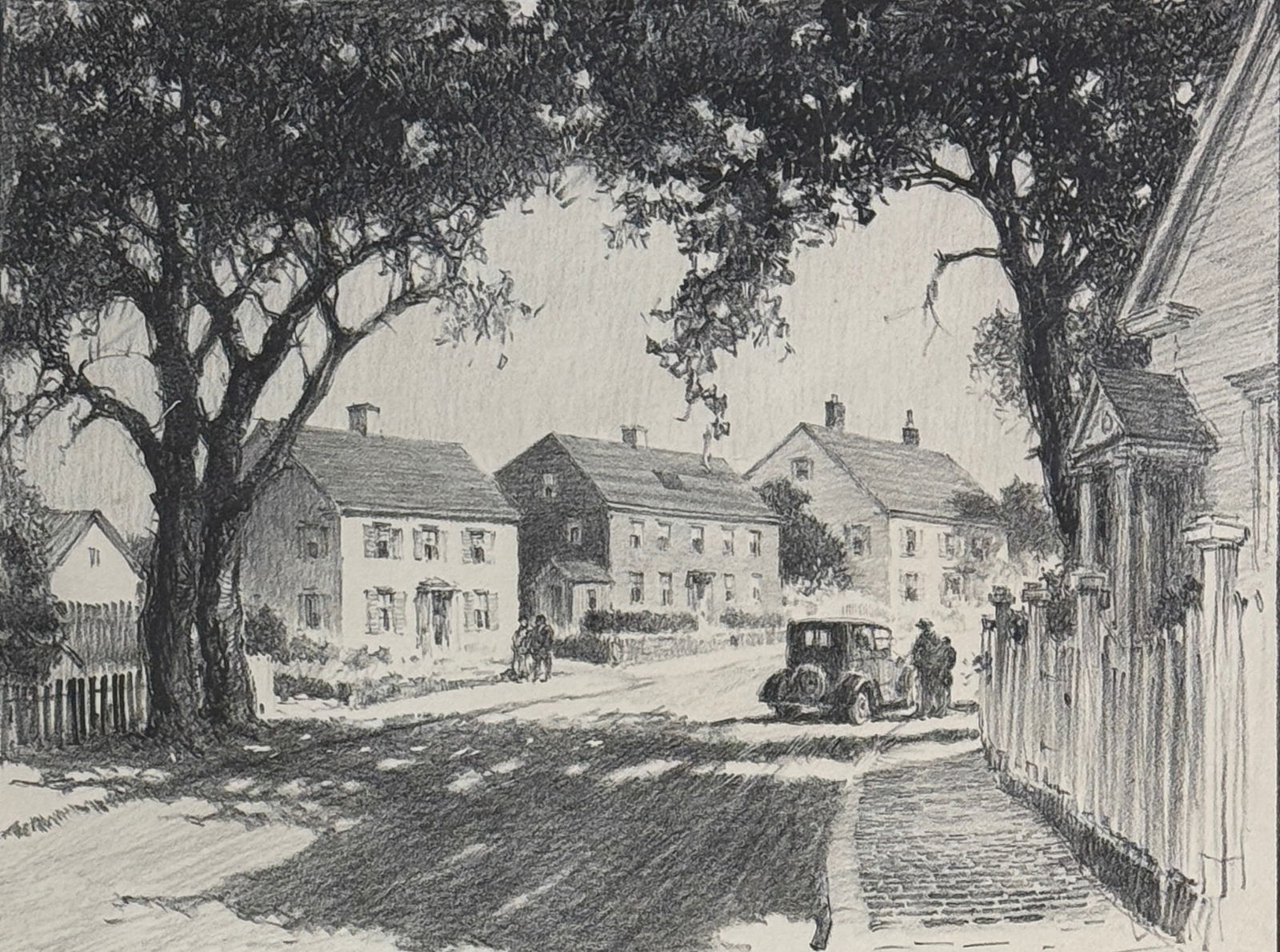 Gordon Hope Grant (1875 - 1962) "East Main Street, Gloucester" (1 of 3)