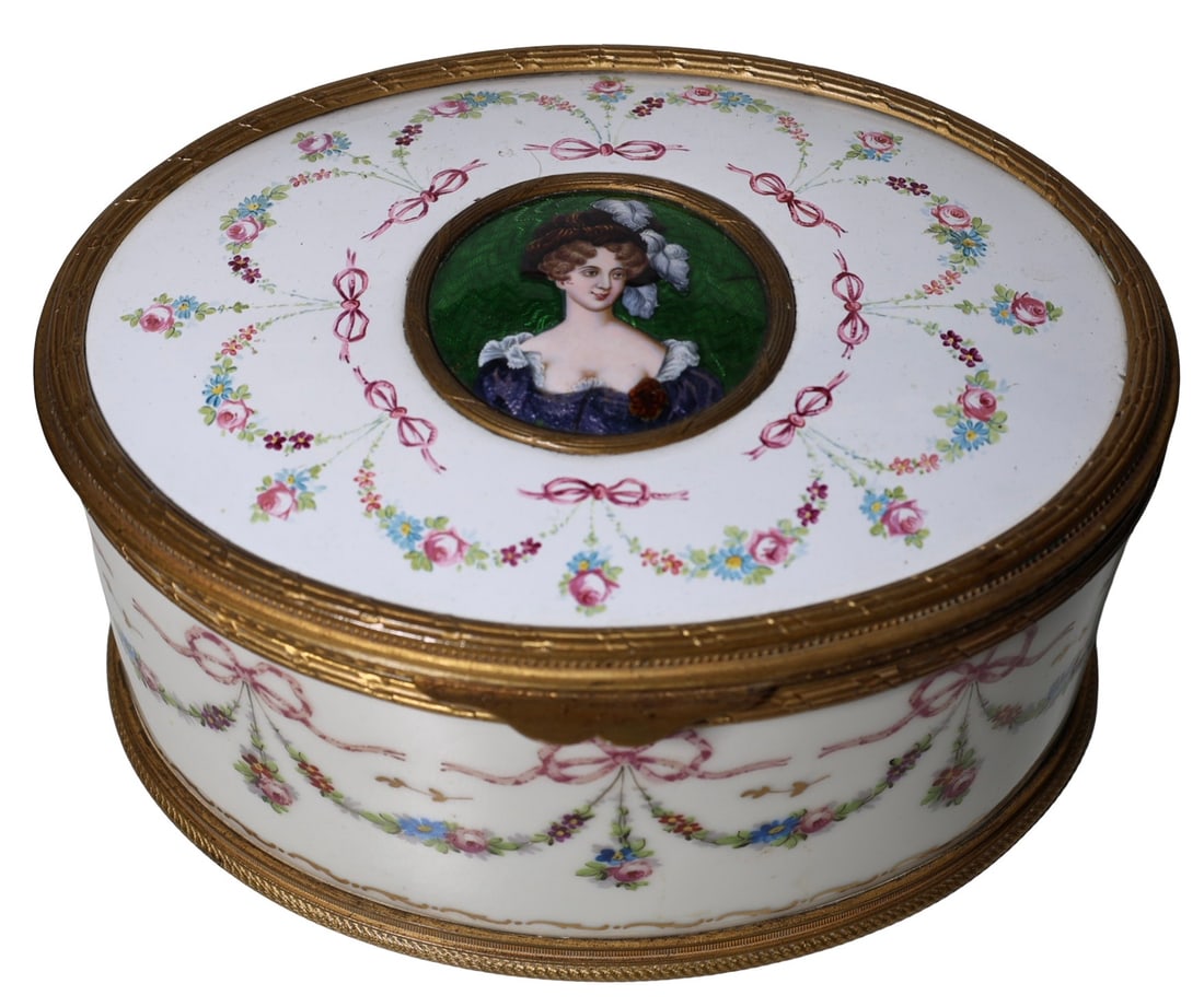 Antique 19th Century Sevres Porcelain Large Box With Enamel Portrait (1 of 7)