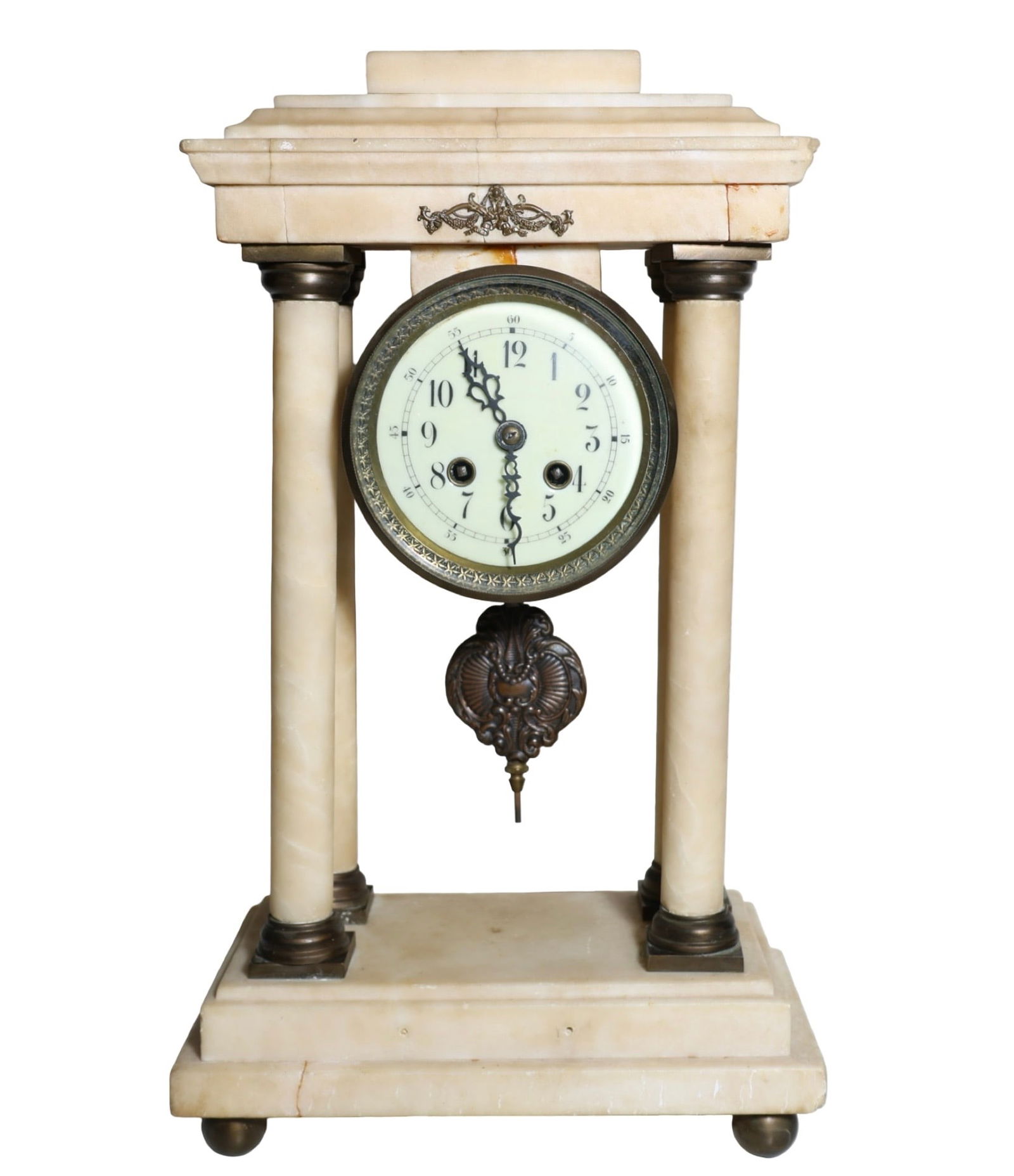 19th century French Marble Mantle Clock (1 of 9)