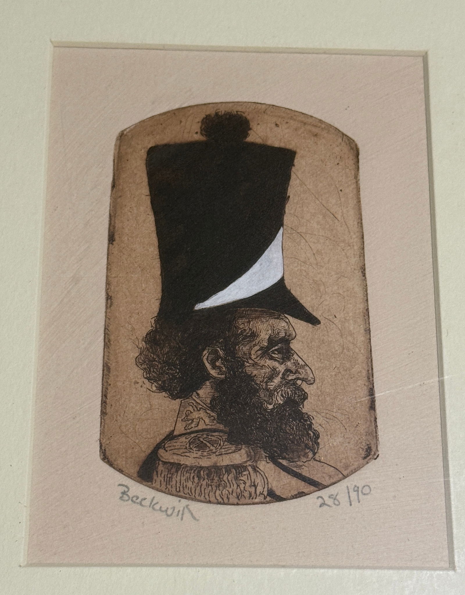 Joel Beckwith ( 1949-2024 ) "MAN WITH HIGH TOP HAT" (1 of 3)