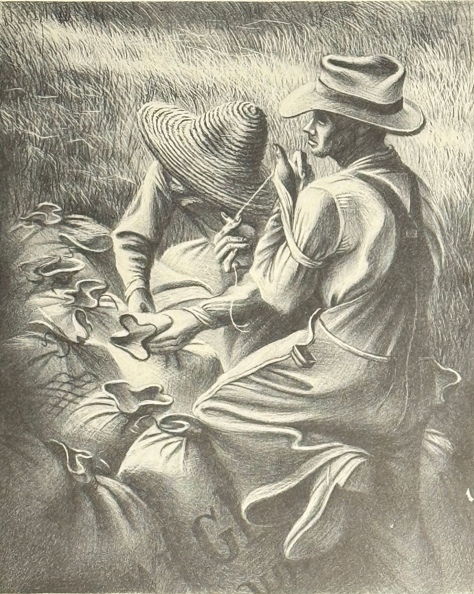 Joe (Joseph John) Jones (1909 - 1963) "Missouri Wheat Farmers" (1 of 3)