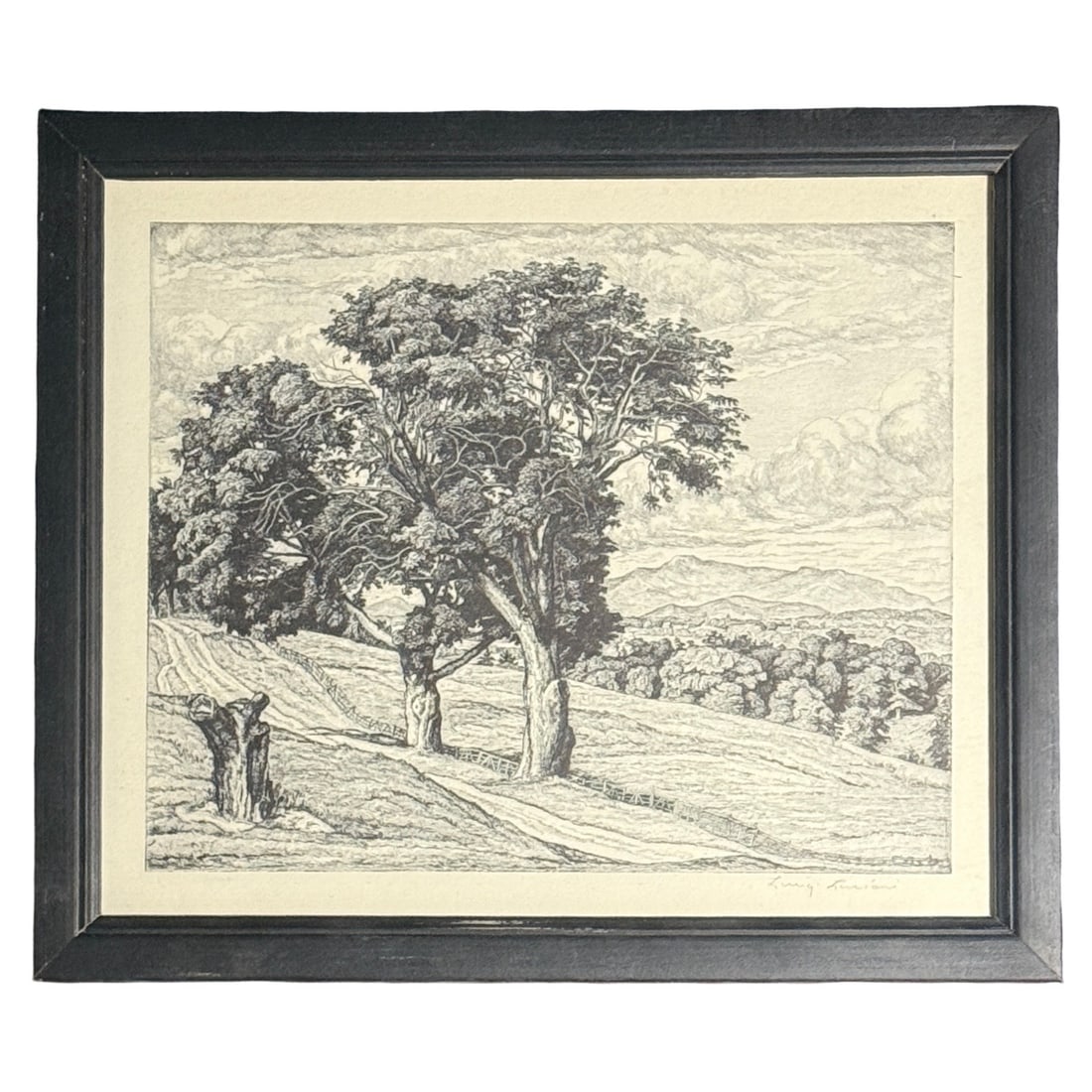 Luigi Lucioni (1900 - 1988) "Trees and Mountains" - 2