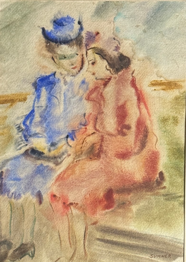 Maud Frances Eyston Sumner (1902 - 1985) South Africa: Maud Frances Eyston Sumner (1902 - 1985) Works on paper, Signed lower right, measures 14 x 10 and 21 x 17 inches framed. Born in 1902 in Johannesburg, South Africa, Maud Sumner lived in South Africa,