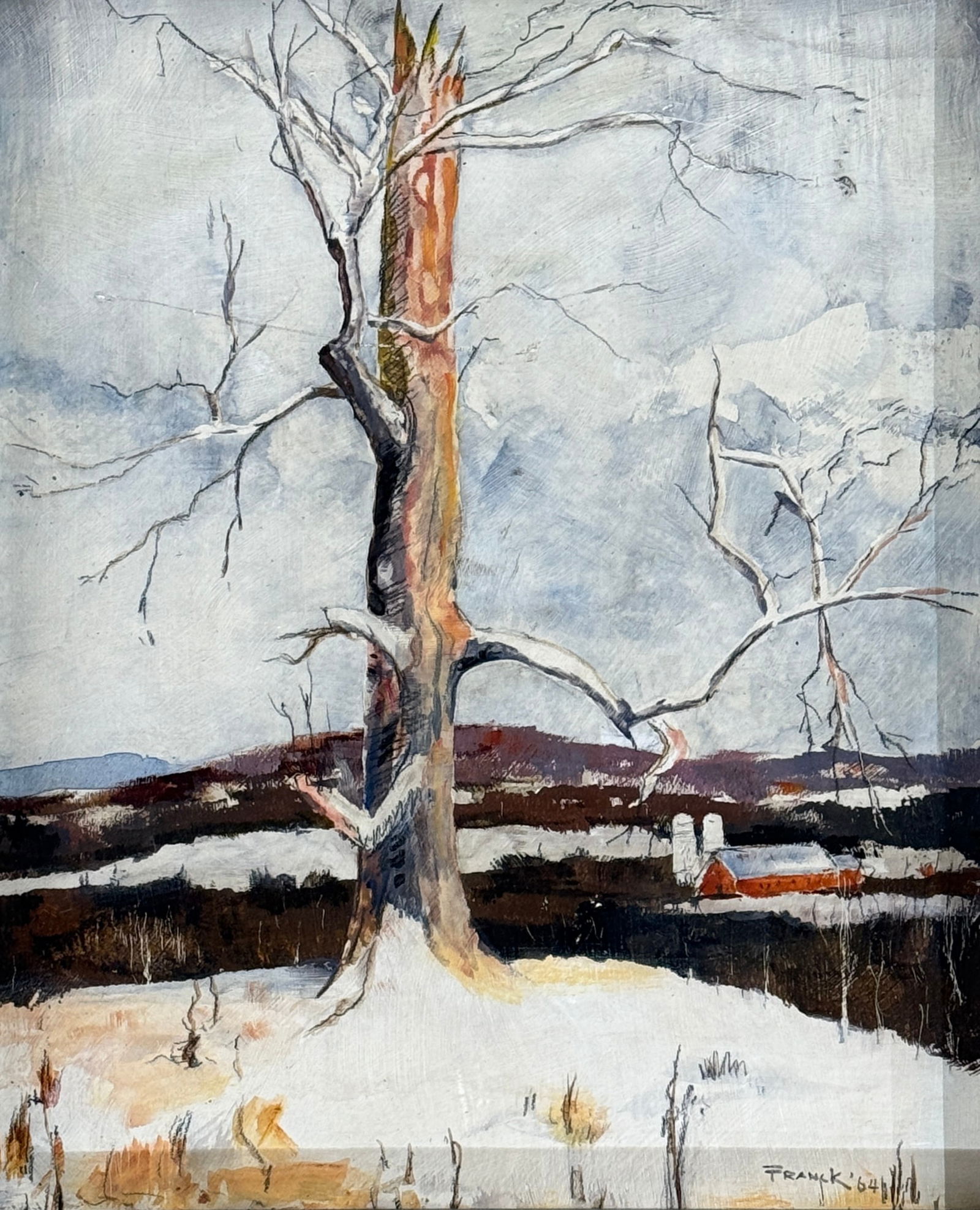 Albert Jacques Franck (1899 - 1973) Canada: Albert Jacques Franck (1899 - 1973) Oil on board, signed lower right, piece measures 12 x 10 and 16.5 x 14.5 inches w/frame. From a Toronto Collection. Albert Jacques Franck was a Canadian artist