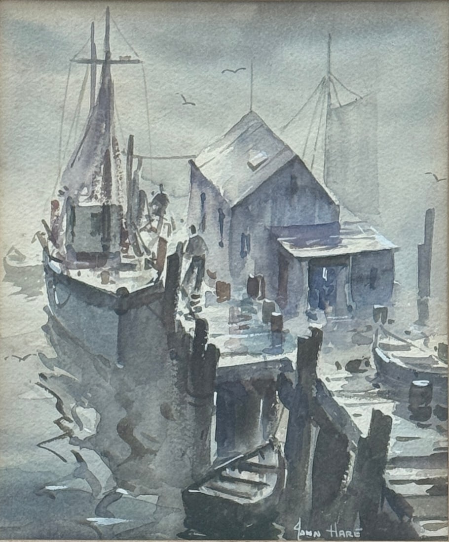 John Cuthbert Hare (1908 - 1978) "In Gloucester Harbor" (1 of 4)