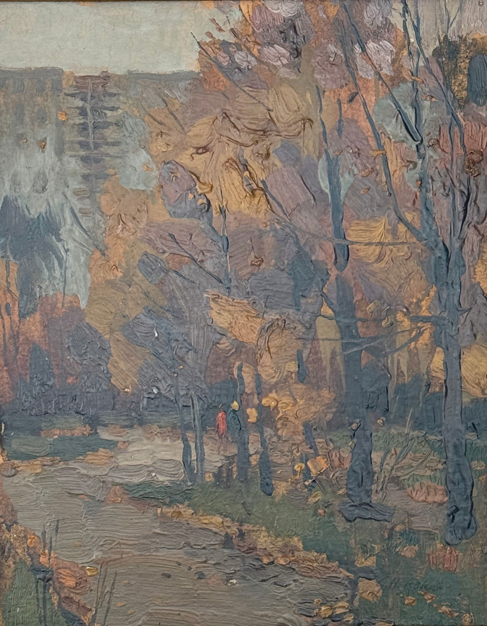 George Herbert Baker (1878 - 1943) American: George Herbert Baker (1878 - 1943) Oil on paperboard, signed lower right, measures 16 x 13 and 23.5 x 20 x 2 inches w/frame. Noted for impressionist watercolor and pastel landscapes, George Baker was