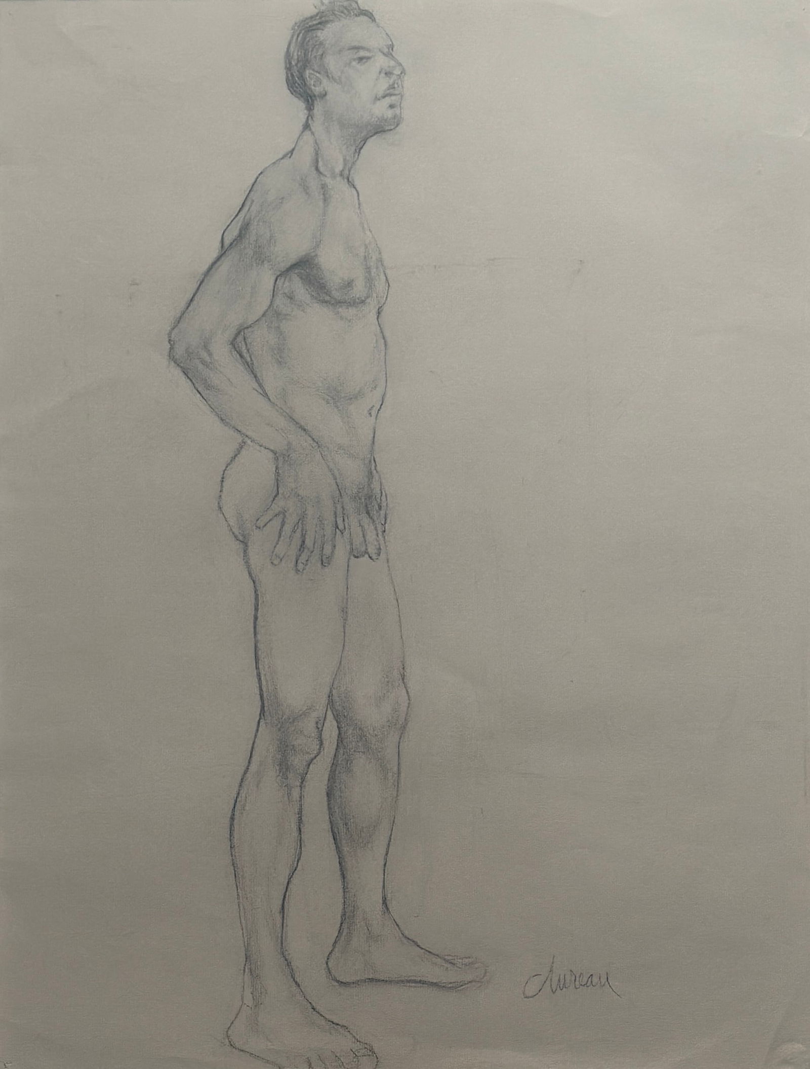 George Valentine Dureau (1930 - 2014) American: George Valentine Dureau (1930 - 2014) Graphte on paper, signed lower right, measures 24 x 19 and 30.5 x 24 inches framed. was a prominent New Orleans-based painter, photographer, and sculptor known fo