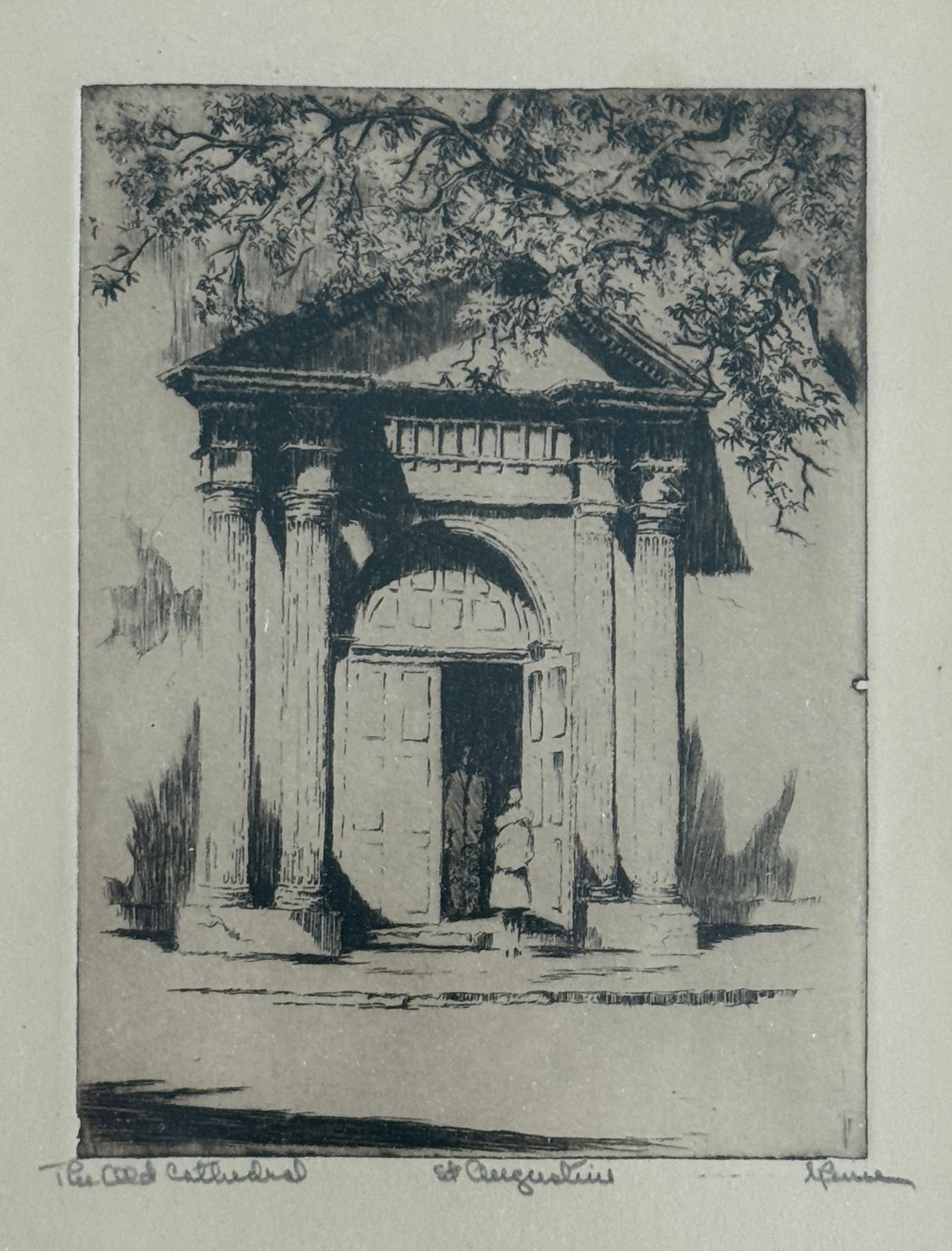 "The Old Cathedral" St Augustine Signed Etching (1 of 4)
