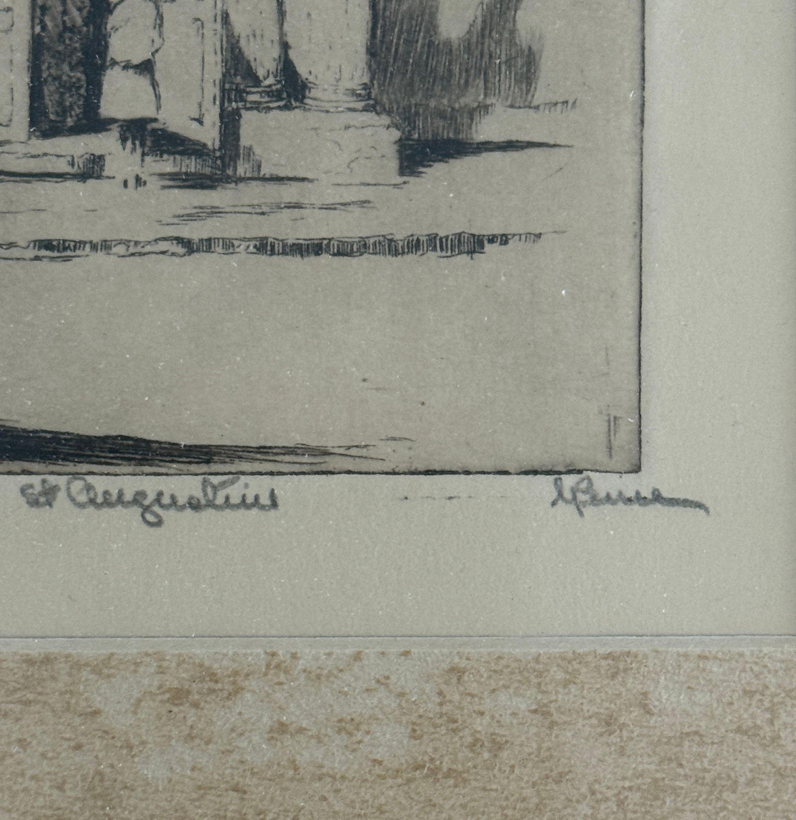 "The Old Cathedral" St Augustine Signed Etching - 4