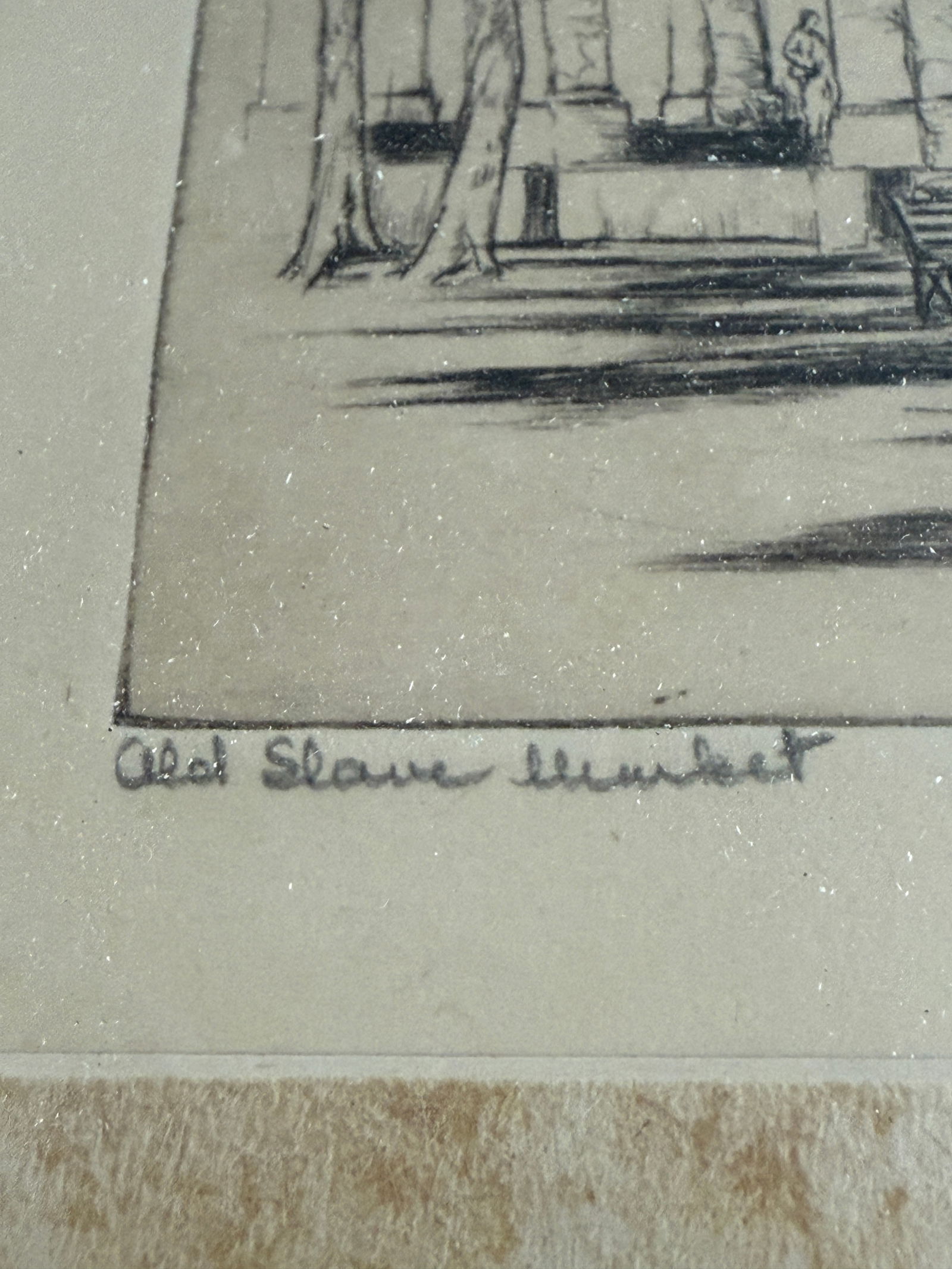 "Old Slave Market" St Augustine Signed Etching - 3