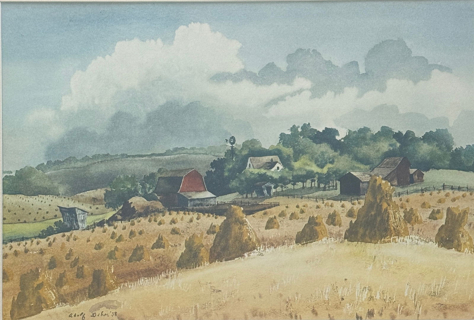 Lithograph of Minnesota In August by Adolf Dehn 1938 (1 of 3)