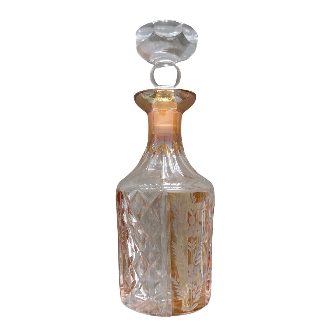 Vintage Bohemian Czech Glass Decanter. (1 of 2)