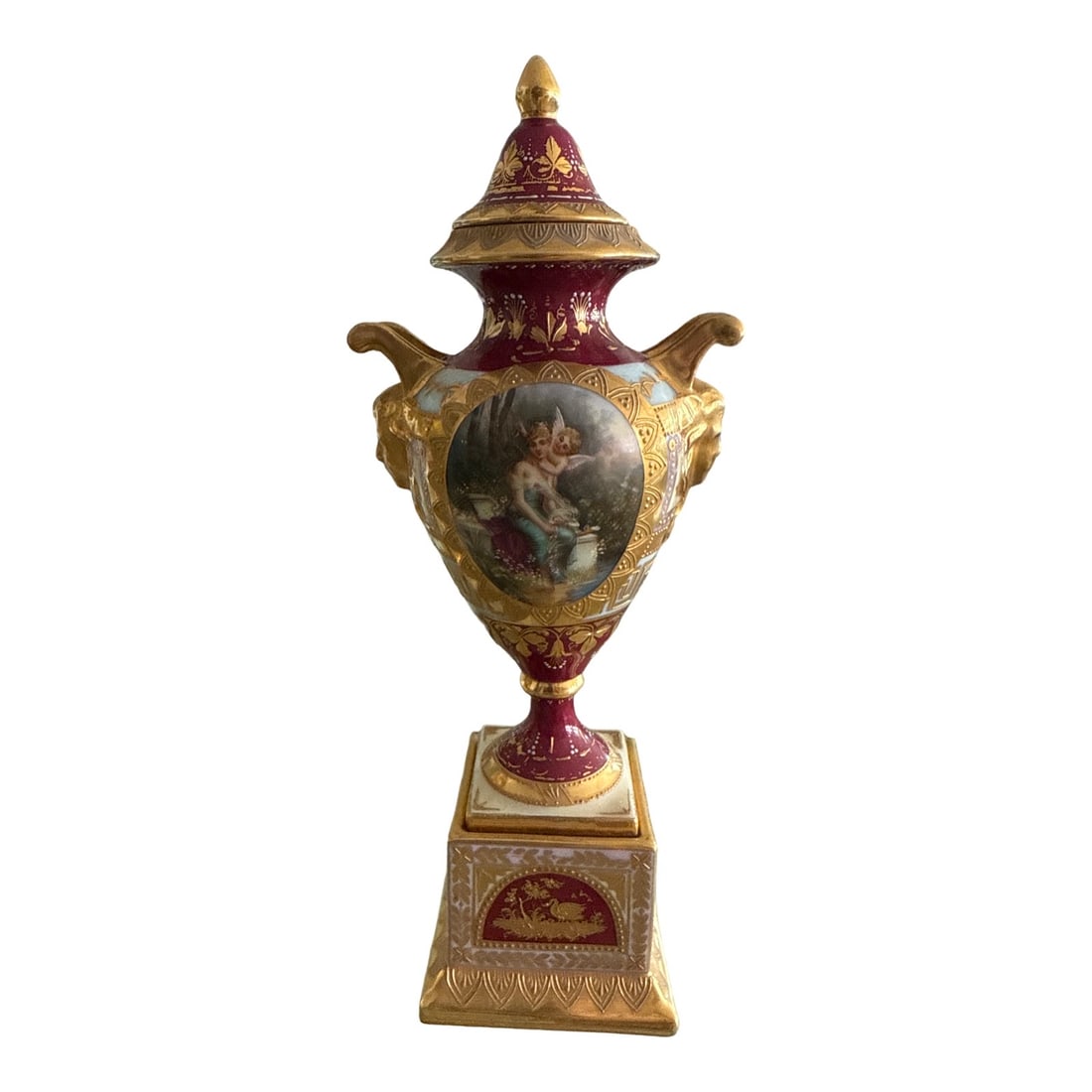 Pair of 19th C. Royal Vienna Porcelain Urns - 3