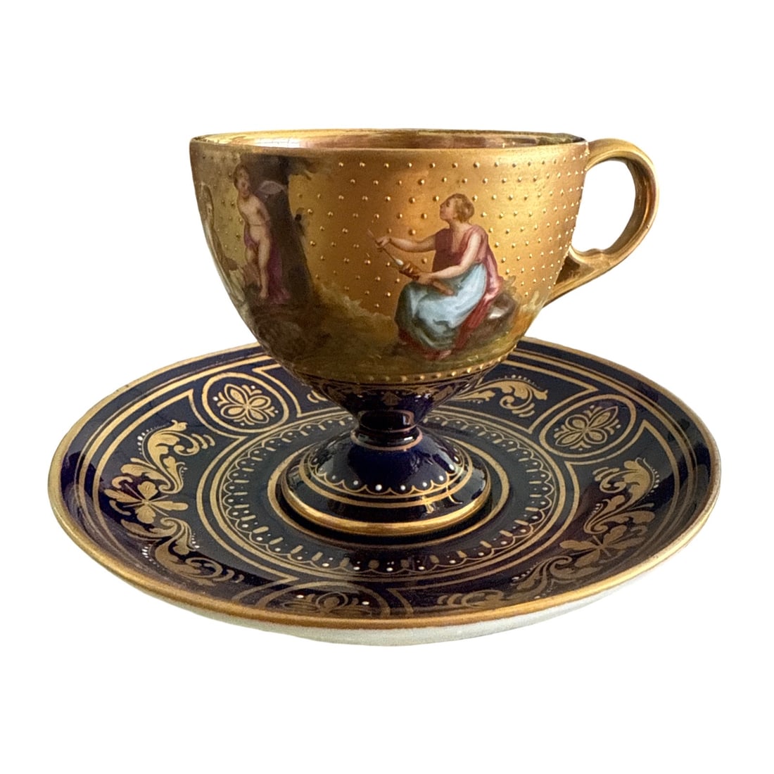Antique Royal Vienna Scenic Cup: Antique Royal Vienna Scenic Cup , measures 2.5"x3.5"