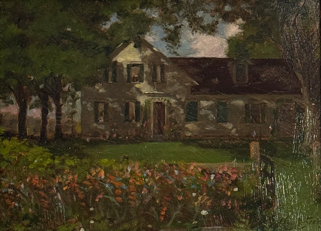 Abbott Fuller Graves (1859 - 1936) American: Abbott Fuller Graves (1859 - 1936) Oil on board, signed lower right, measures 6 x 9 and 13 x 15 inches w/frame. Born in Weymouth, Massachusetts, Abbott Fuller Graves was an influential Boston painter