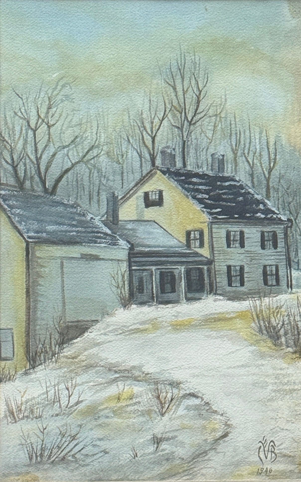 Charles Ephraim Burchfield (1893 - 1967) American: Charles Ephraim Burchfield (1893 - 1967) Watercolor and gouache, signed lower right, measures 16" x 10.5" w/f 25" x 19"Charles E. Burchfield was born in Ashtabula Harbor, Ohio on April 9,1893. He