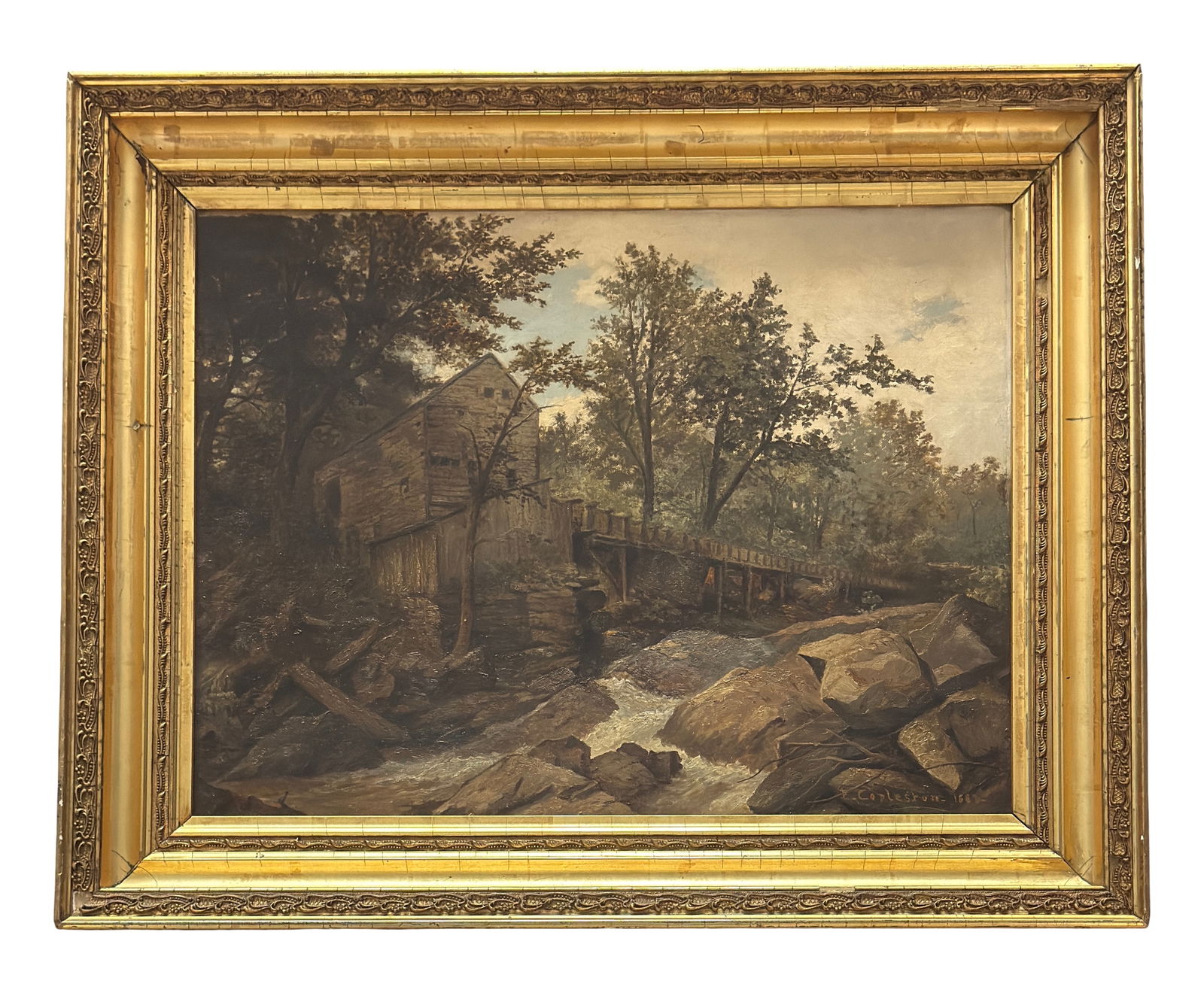 E. Coplestone Signed 1887 "Old Mill" - 2