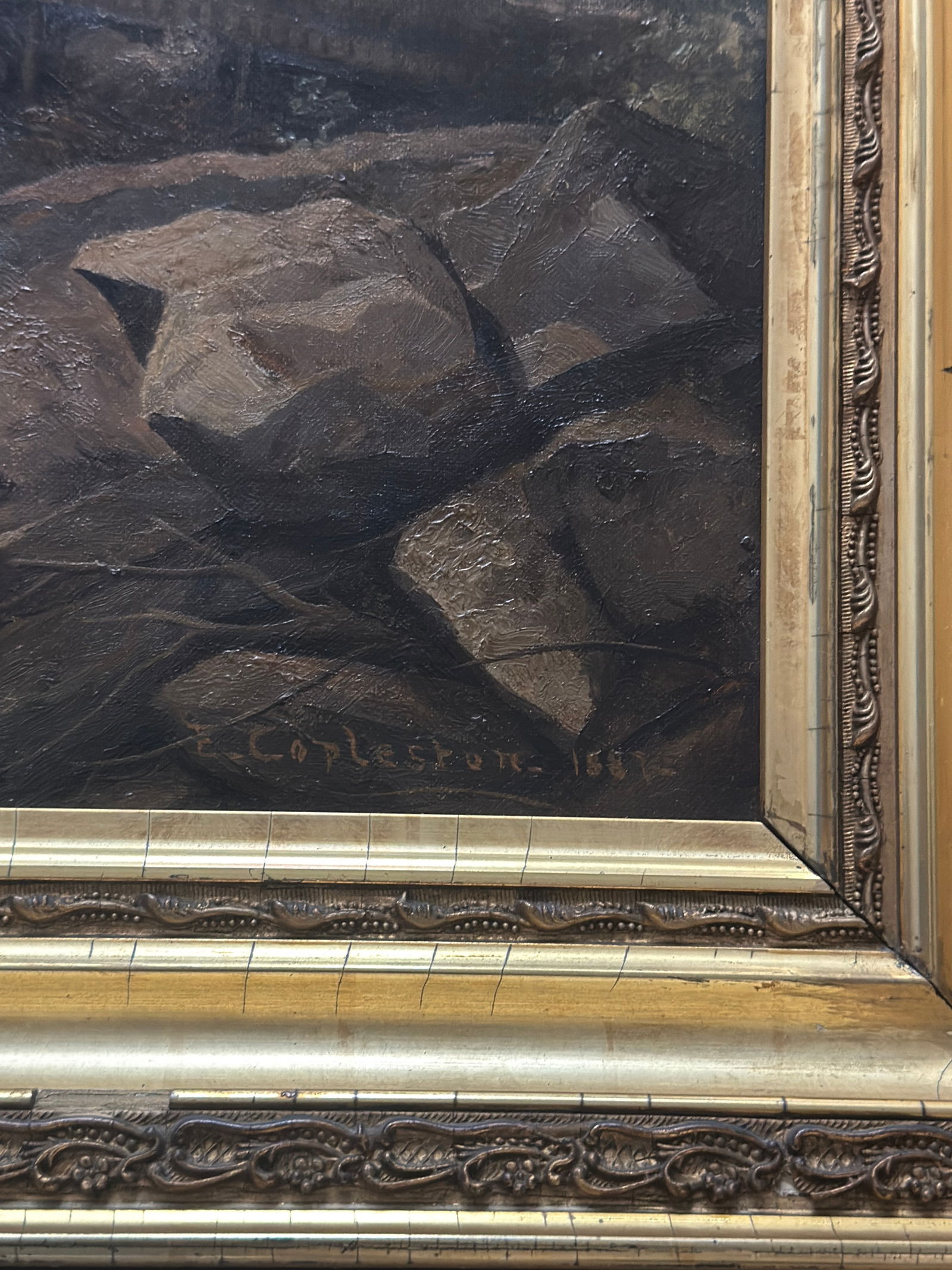 E. Coplestone Signed 1887 "Old Mill" - 4