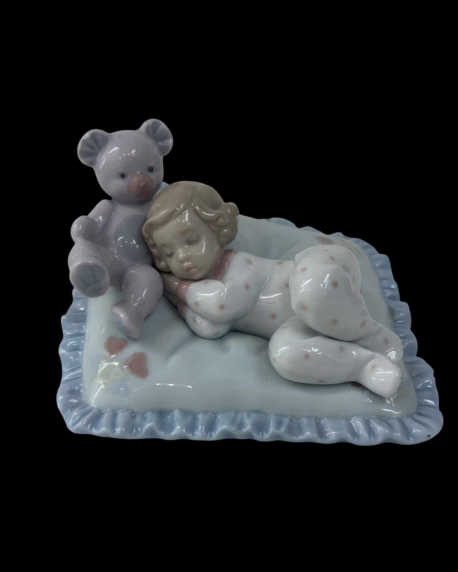 LLADRO PORCELAIN FIGURE, 'COUNTING SHEEP', 6790: LLADRO PORCELAIN FIGURE 6790, 'COUNTING SHEEP', H 4":Number 6790.