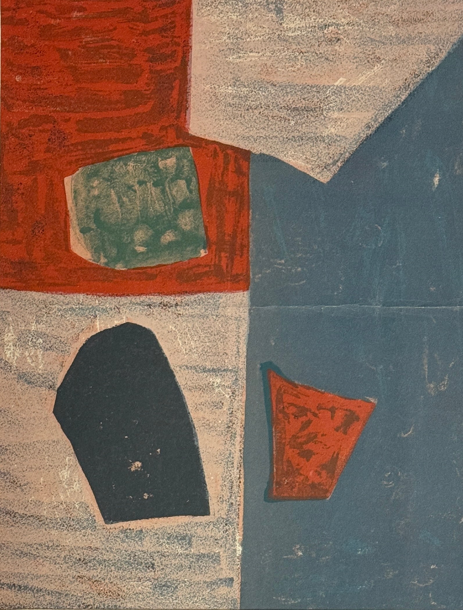 SERGE POLIAKOFF (FRANCE, 1900-1969) "Composition in Pink, Red, and Blue" (1 of 4)