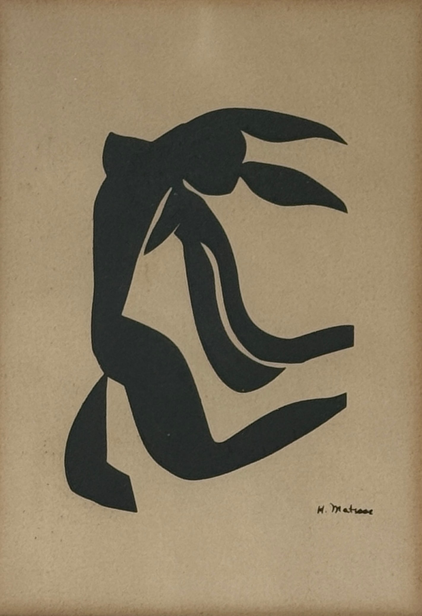 HENRI MATISSE LITHOGRAPH TITLED "BLUE FREEDOM": HENRI MATISSE - FRANCE - (1869-1954) LITHOGRAPH TITLED "BLUE FREEDOM" 14" X 11" Henri Émile Benoît Matisse (French: 31 December 1869 – 3 November 1954) was a French artist, known for both his use