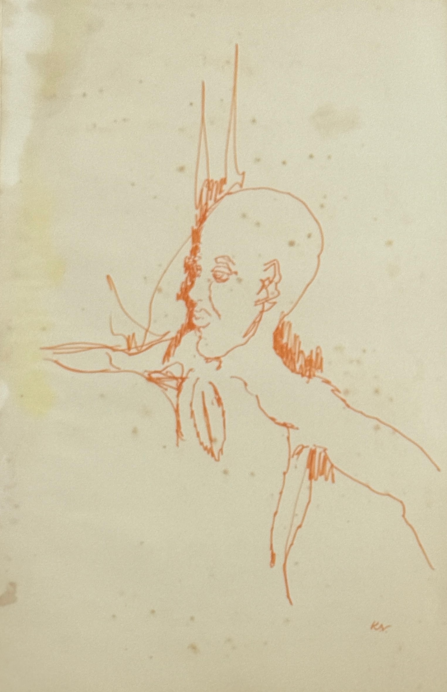 Keith Vaughan (1912 - 1977) England: Keith Vaughan (1912 - 1977) England Signed, Measures 22 x 14 and 27 x 29 inches.John Keith Vaughan (23 August 1912 - 4 November 1977) was a British painter. Born in Selsey, Vaughan attended Christ's