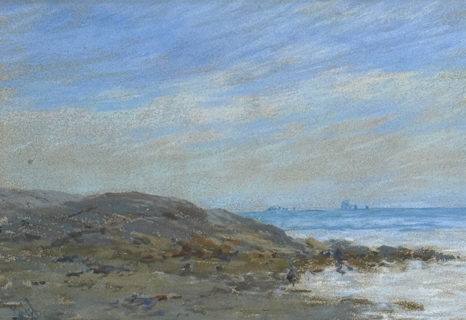 William Johnson Bixbee (1850 - 1921) American: William Johnson Bixbee (1850 - 1921) Pastel, signed lower left, measures 9 x 12.5 and17 x 20 inches w/frame. Painter, illustrator, teacher, was born in 1850 in Manchester, New Hampshire, although he