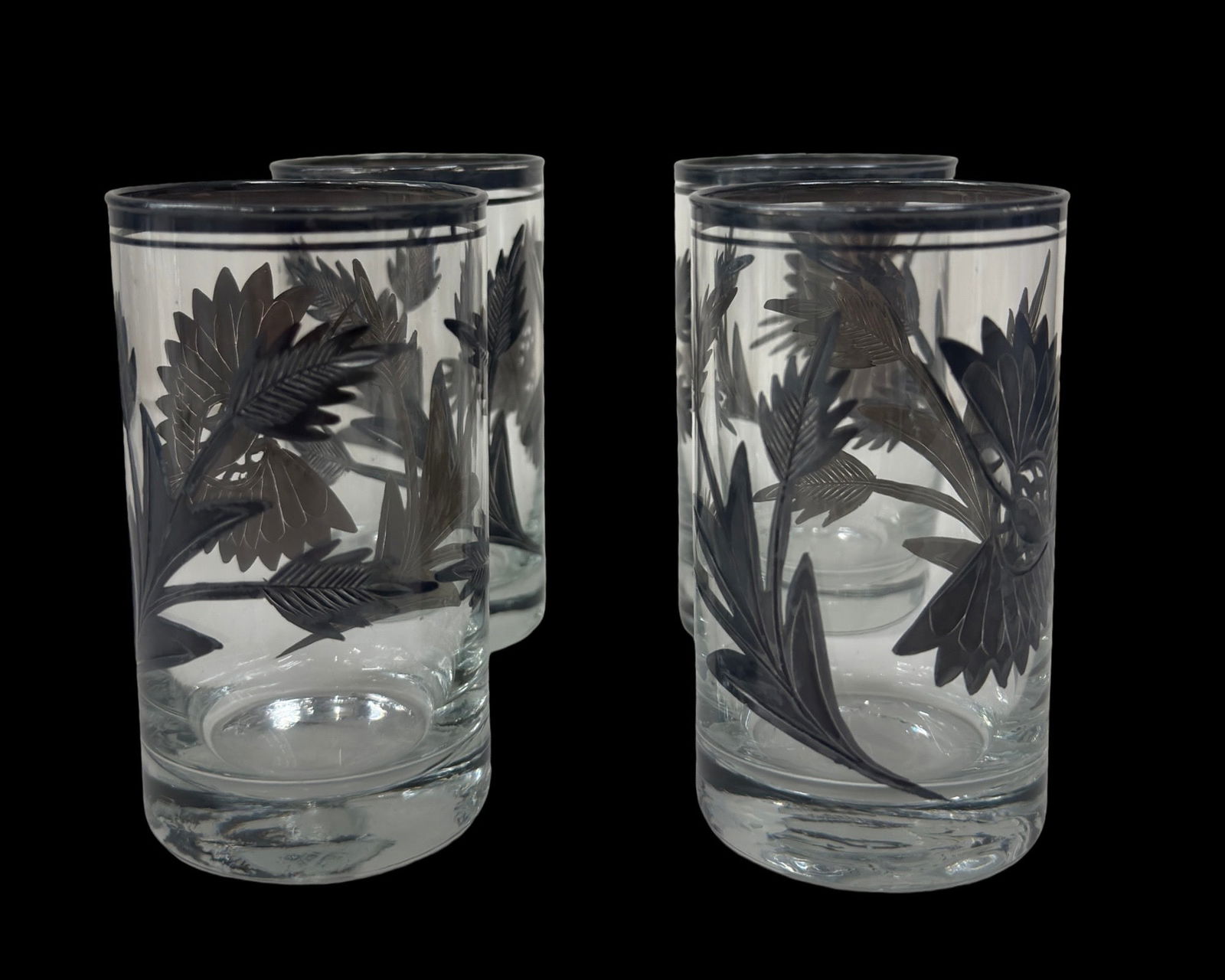 Libbey Glass Silver Leaf Drinking Set - 10