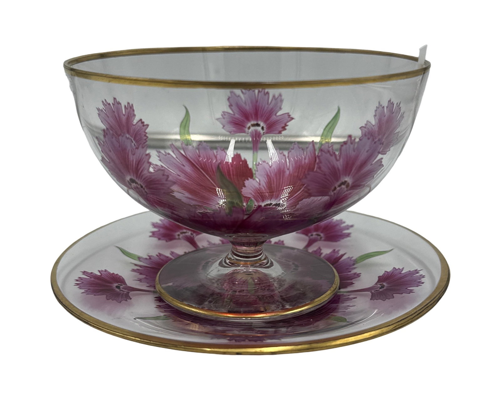 Meyers Neff Enamelled Glass Bowl Bohemia (c.1890): Meyers Neff Enamelled Glass Bowl Bohemia (c.1890)