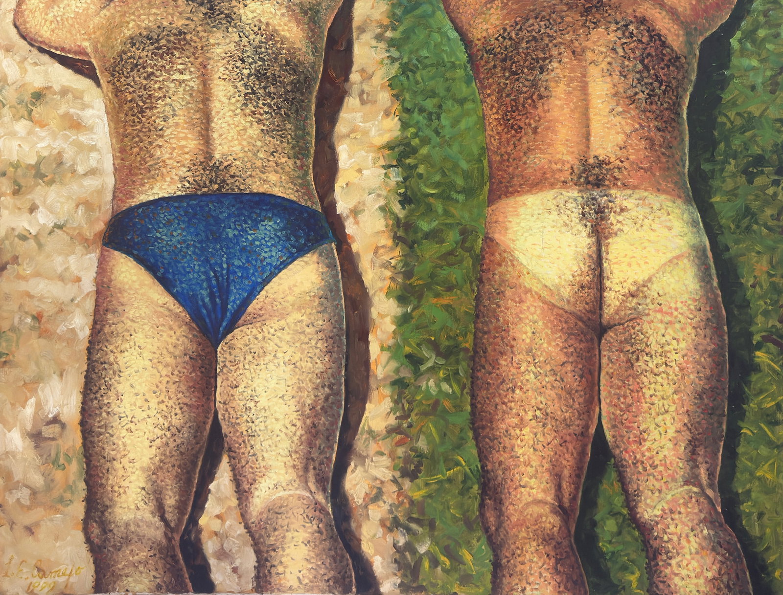 Luis Enrique Camejo (Born 1971) "Quemadura de 2do Grado": Luis Enrique Camejo (Born 1971) "Quemadura de 2do Grado" Dated 1999 on verso Measures 100 x 129 Centimeters.