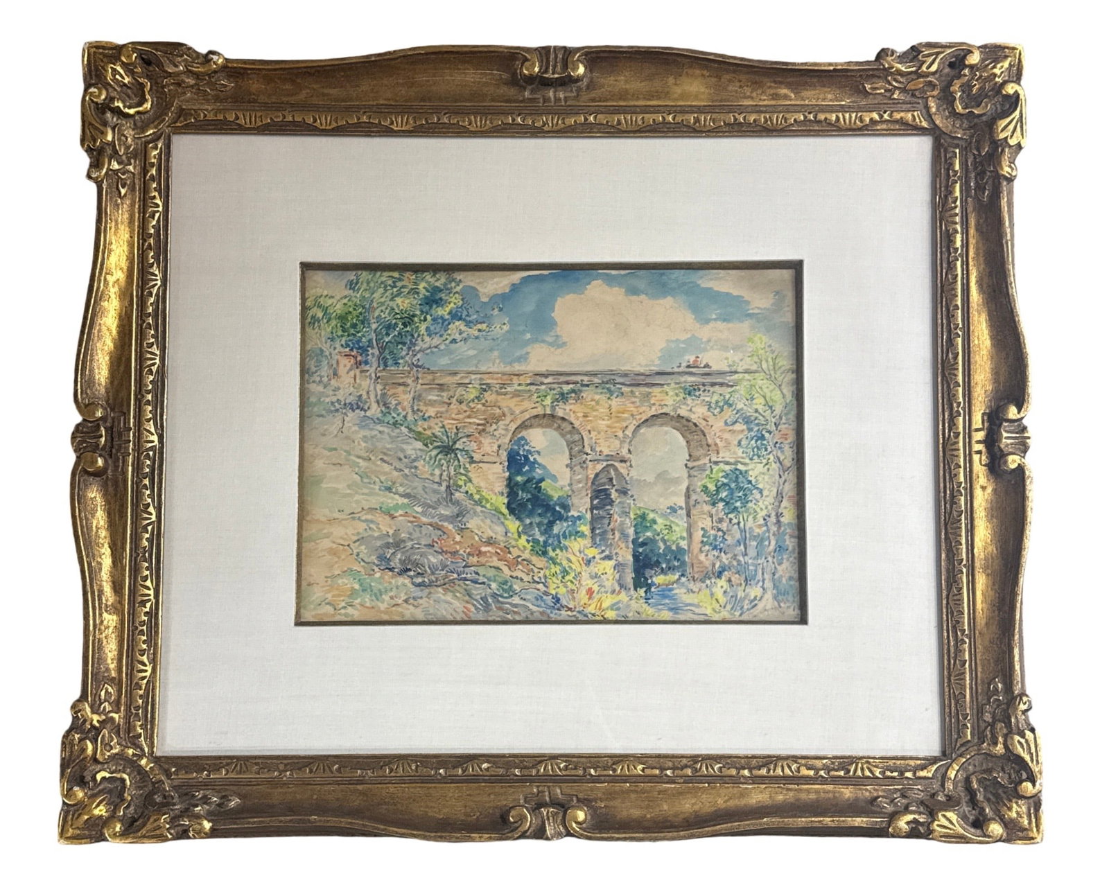 Reynolds Beal (1867-1952) American: Reynolds Beal (1867-1952) Watercolor on paper, piece measures 6 3/4 x 9 1/2 and 16 1/2 x 20 1/2 inches w/frame. Provenance: Estate of the artist; Estate of Helen Beal; Shore Galleries, Boston