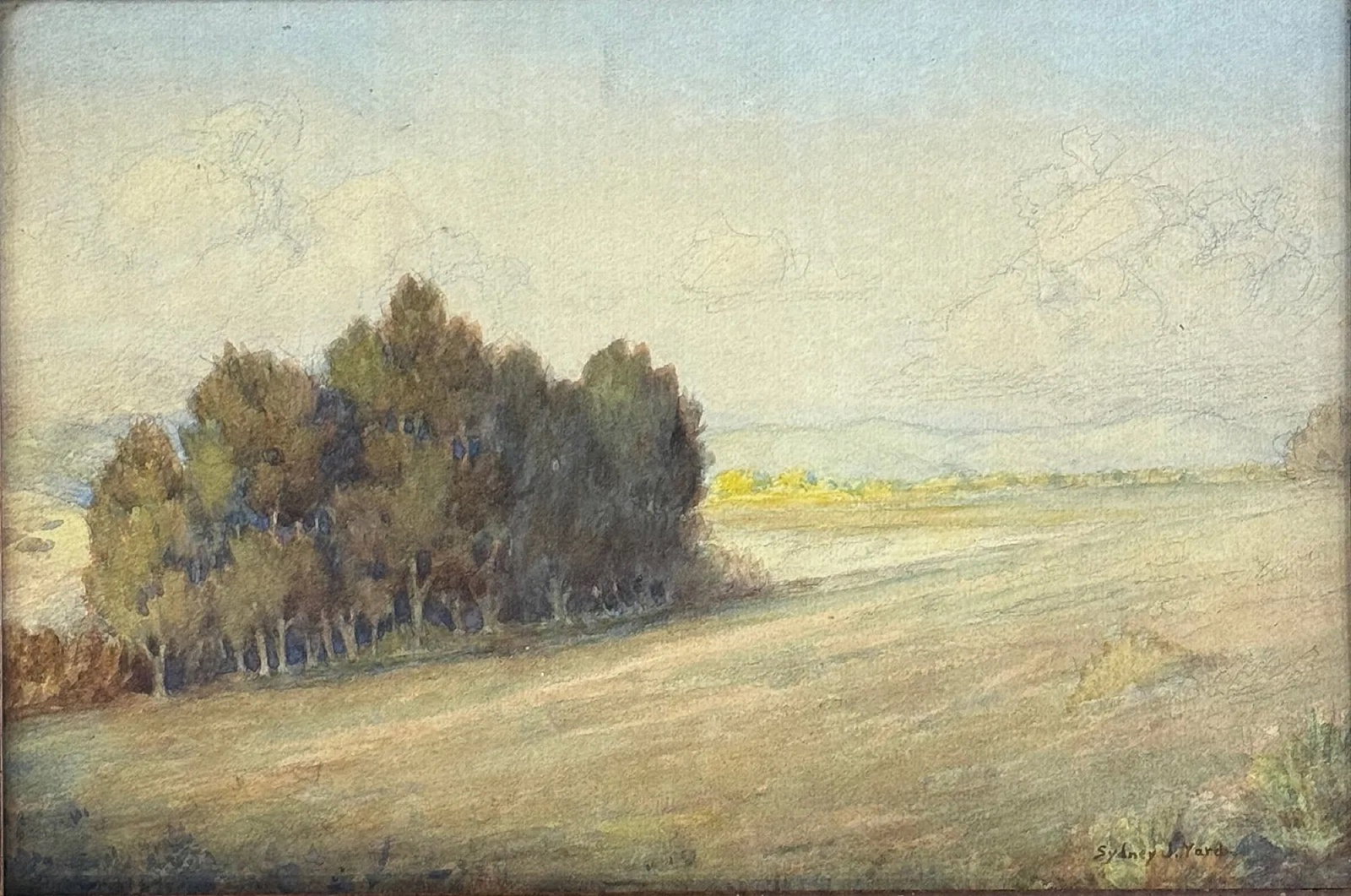 Sydney Janis Yard (1855 - 1909) American: Sydney Janis Yard (1855 - 1909) Watercolor on paper, signed lower right, measures 9.5 x 10 and 14.5 x 18 inches w/frame. Sydney Janis Yard was born 1855, in Rockford Illinois where he began his art