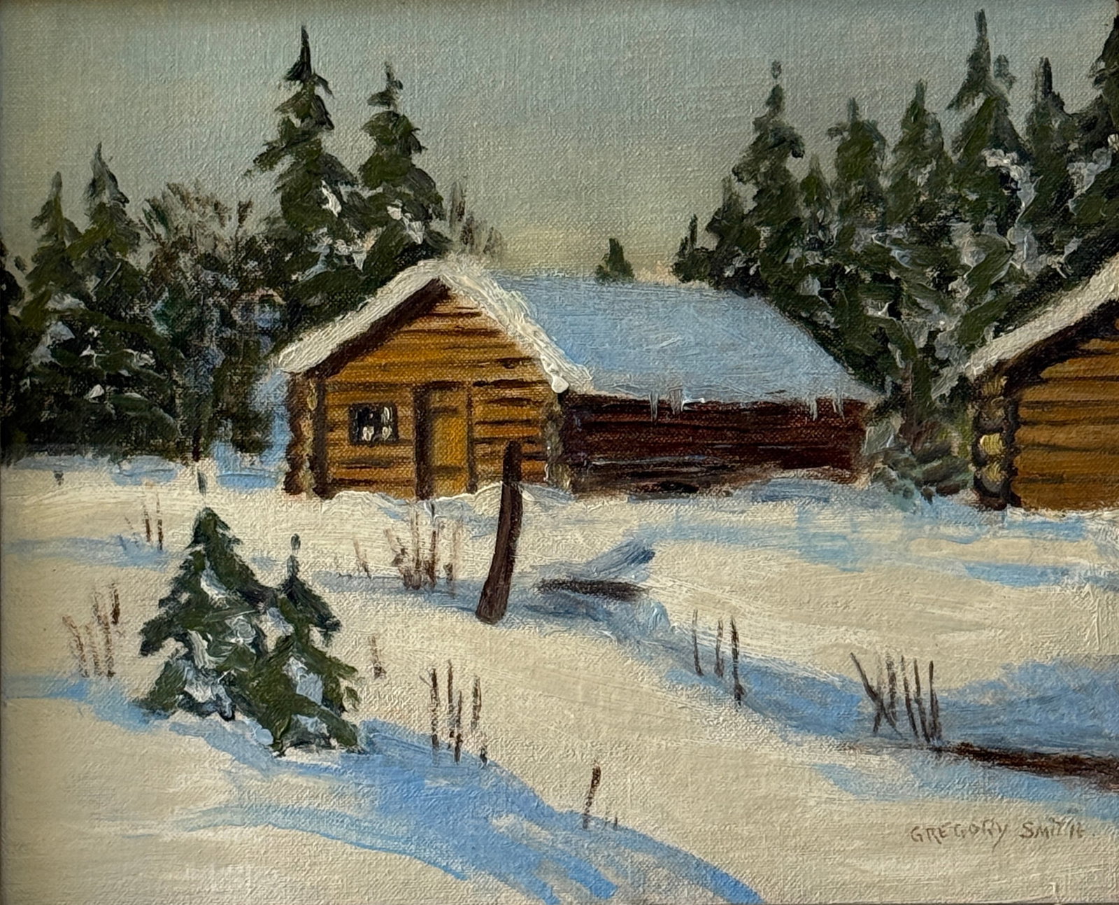 Edward Gregory Smith (1880 - 1961) American: Edward Gregory Smith (1880 - 1961) Oil on canvasboard, signed lower right, measures 9 x 11 and 11 x 13 x 1 inches w/frame. Gregory Smith was one of the younger group of artists who came to Old