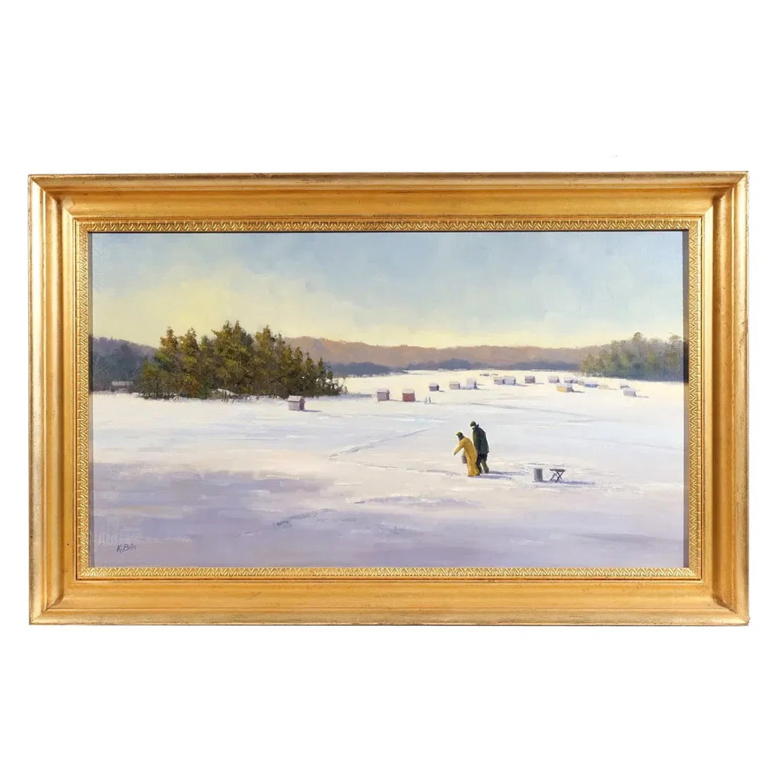 Kathleen Billis (American, 21st Century) "Ice Fishing 1996" - 2