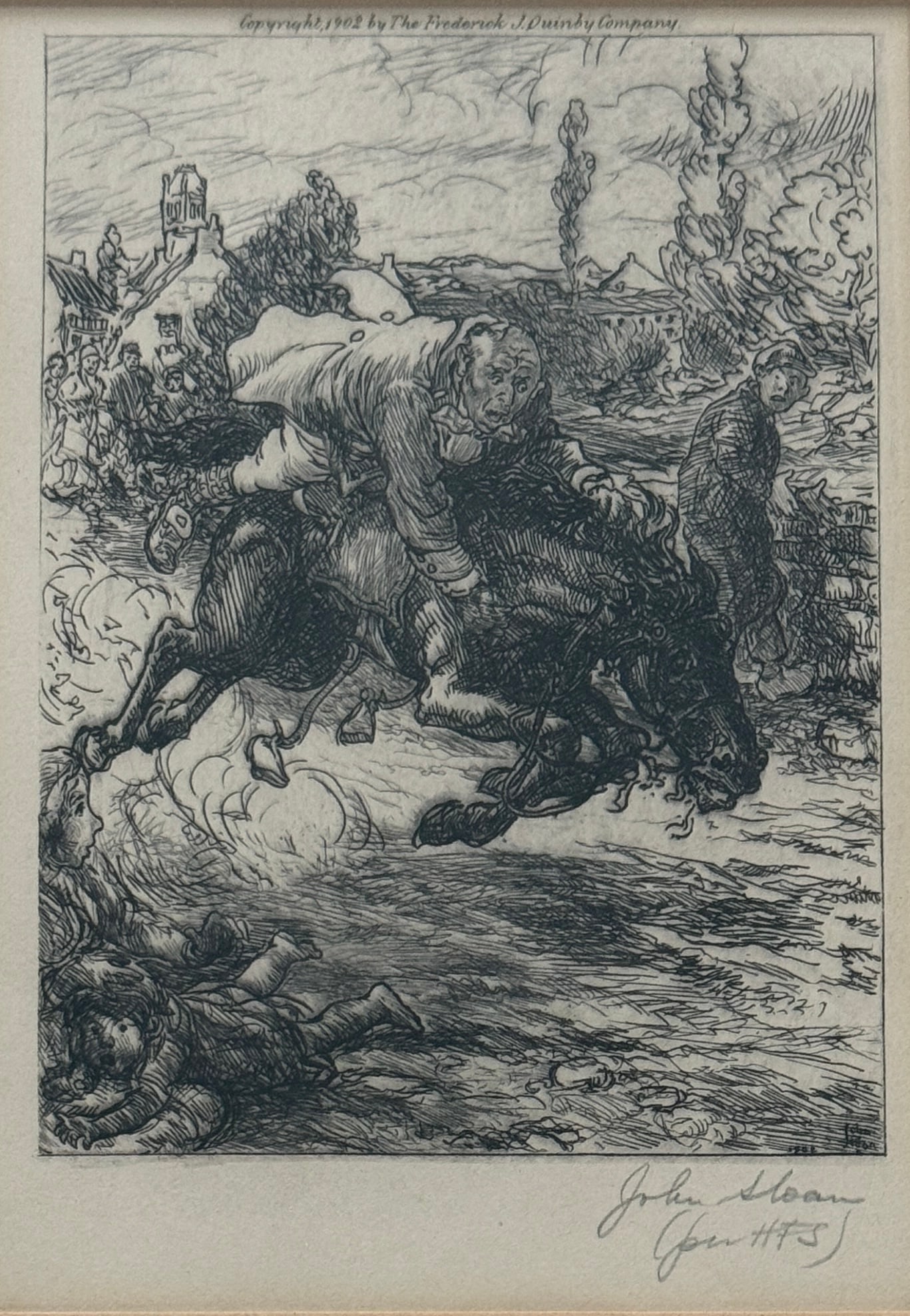 John Sloan (1871 - 1951) American “In Vain Did Dupont Shout, ‘Stop! Stop!” (1 of 5)