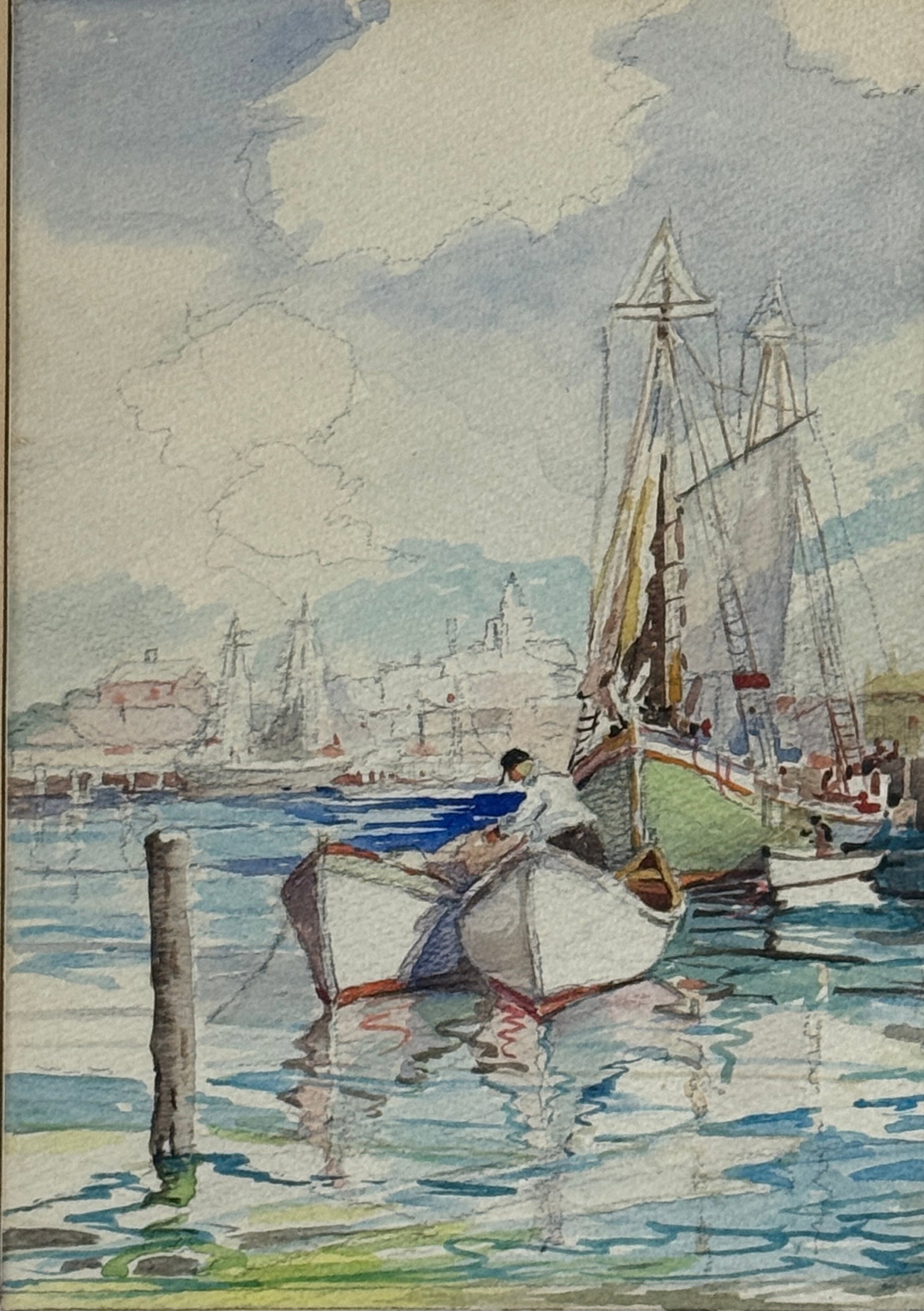 James King Bonnar (1883/85 - 1961) "Gloucester Boats" (1 of 4)