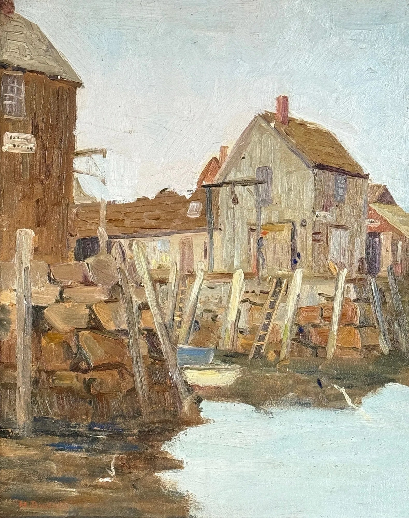 Emily Hortense Budell (1884 - 1981) American "The Harbor - Nantucket" (1 of 3)