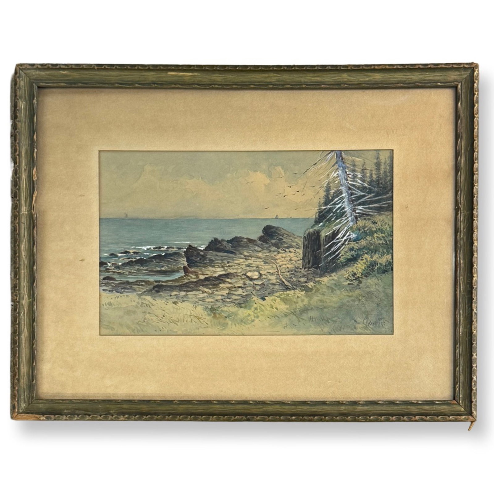 Walter Chaloner (1852 - 1922) American: Walter Chaloner (1852 - 1922) American , warercolor on paper Signed , measures size 6 3/4 x 12 in