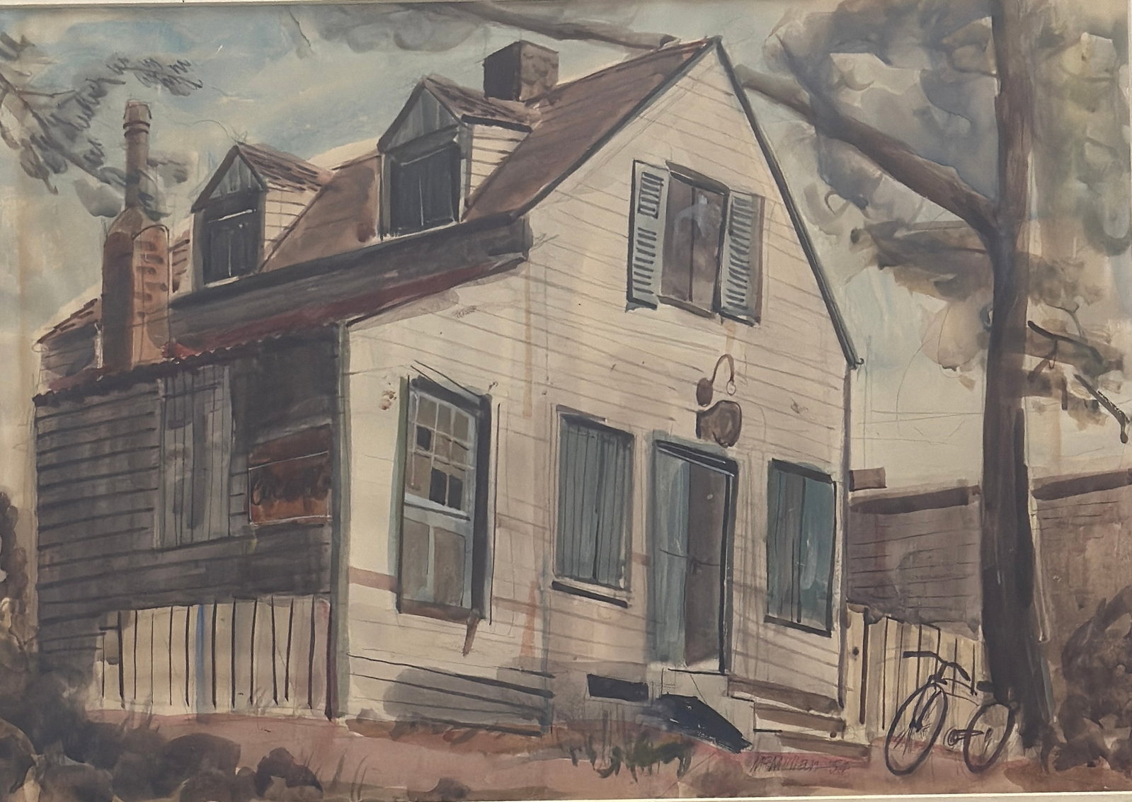 James McMullan (Born 1934) American: James McMullan (Born 1934) Watercolor on paper, signed and dated, measures 13 x 18.5 and 18 x 24 inches framed.