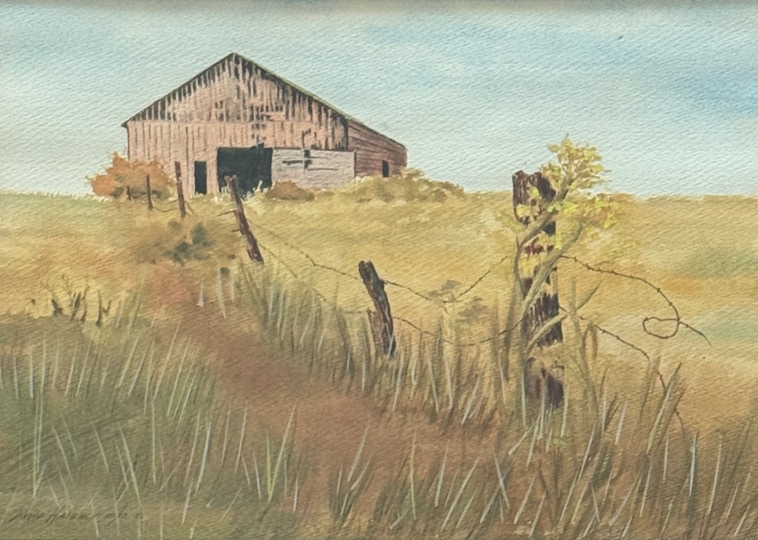 David Halbach ( 1931 - 2022 ) American: David Halbach ( 1931 - 2022 ) Watercolor, signed lower left, measures 10 x 14 and 19 x 23 inches w/frame. A member of the Cowboy Artists of America since 1985, he has lived in Arizona beginning 1975 a