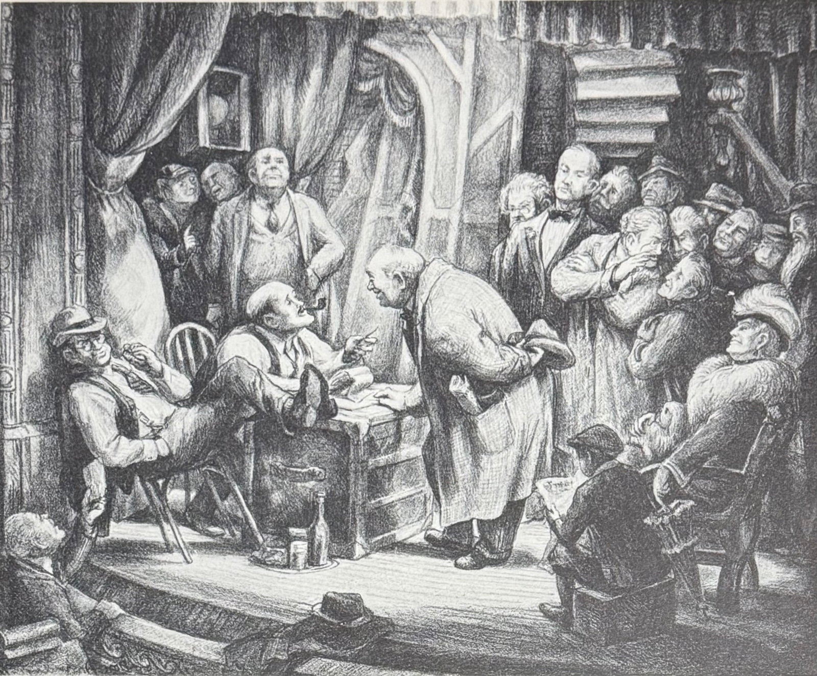 Don Freeman (American 1908-1978)- ''Casting For Character': Don Freeman (American 1908-1978)- ''Casting For Character'' (Mc Culloch 87)- lithograph, 1934, signed in pencil, very good condition. 9 7/8 x 12''