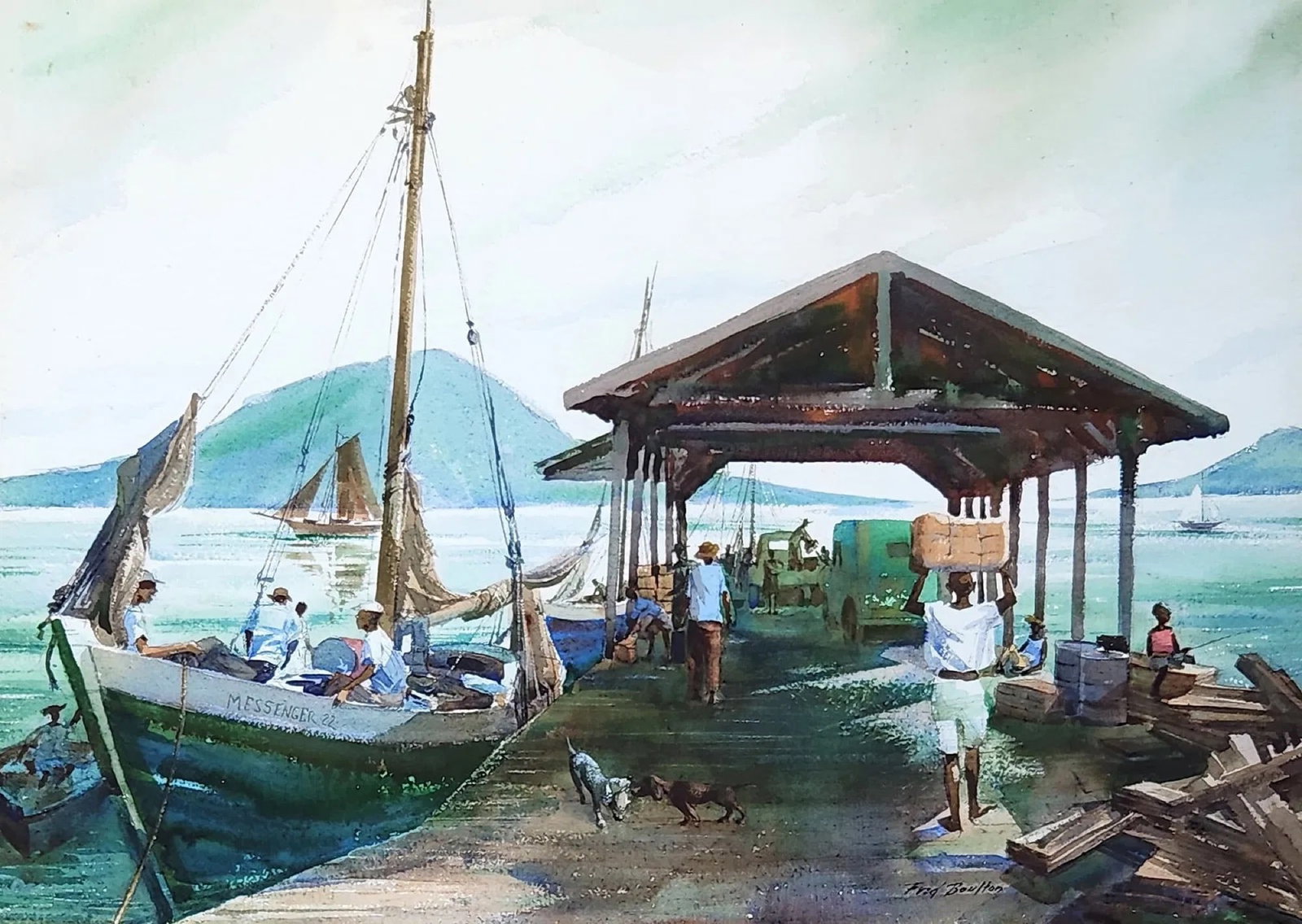 Frederick William Boulton, (1904-1969) Harbor Scene (1 of 5)